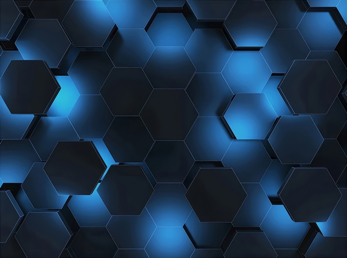 Fototapeta sześciokąty są ciemnoniebieskie