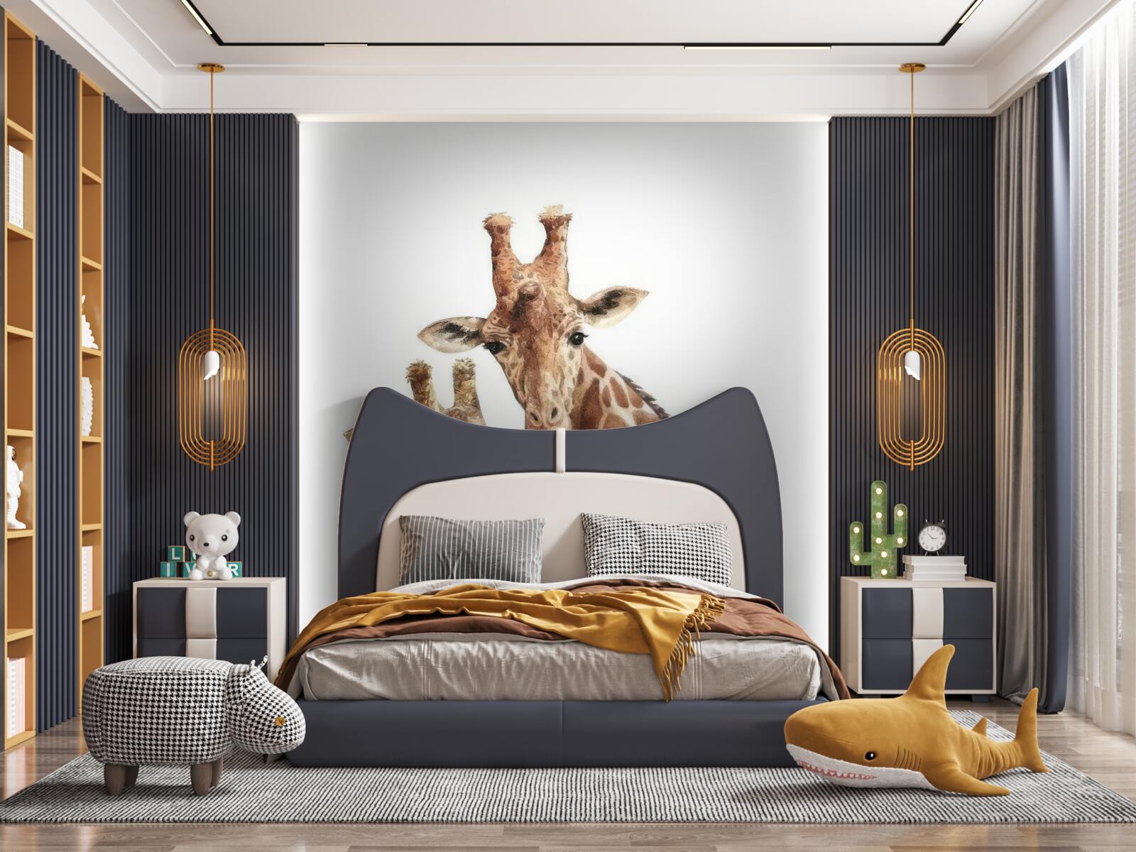 Fototapeta rodzina żyraf