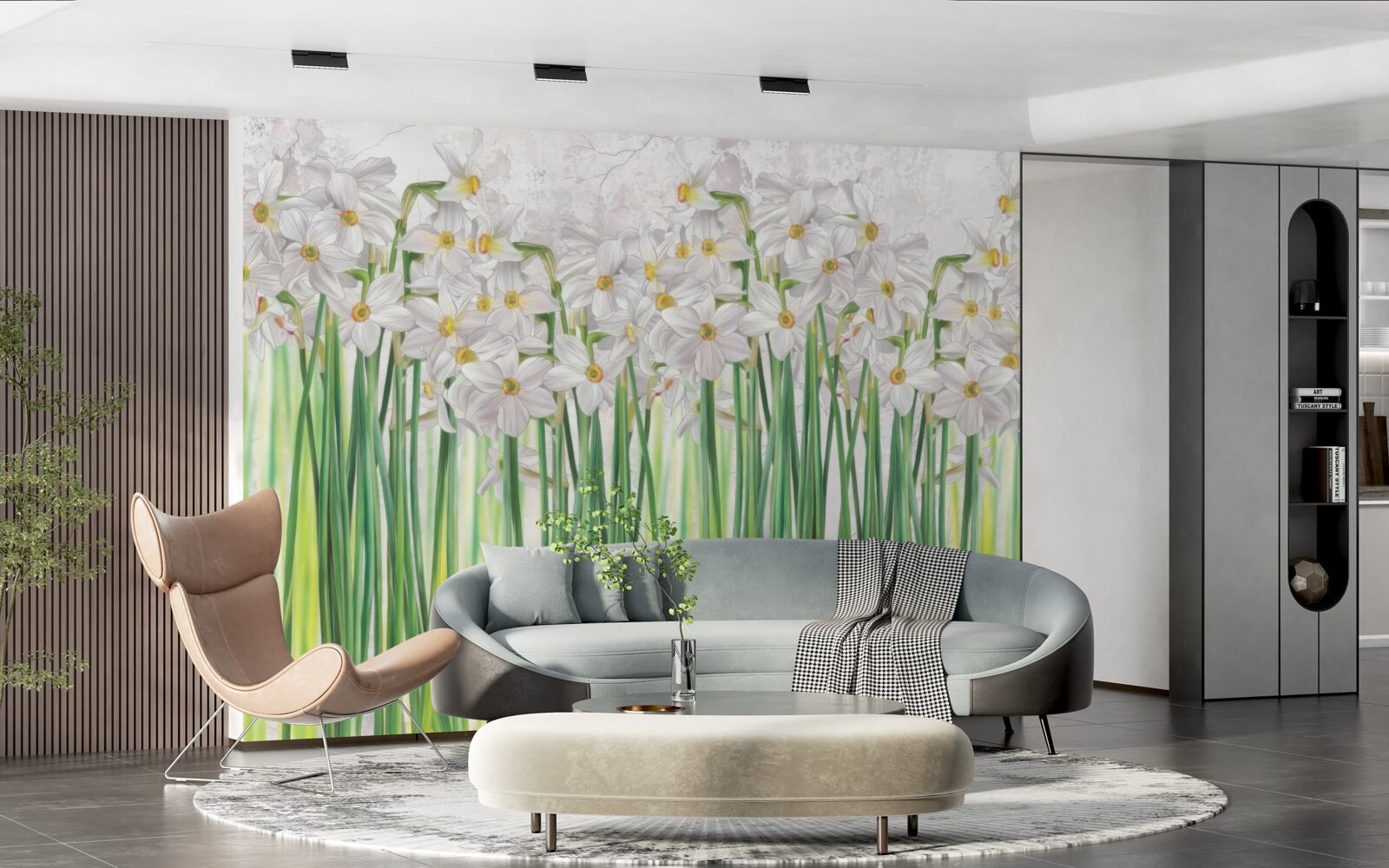 Fototapeta kwiaty żonkili są białe