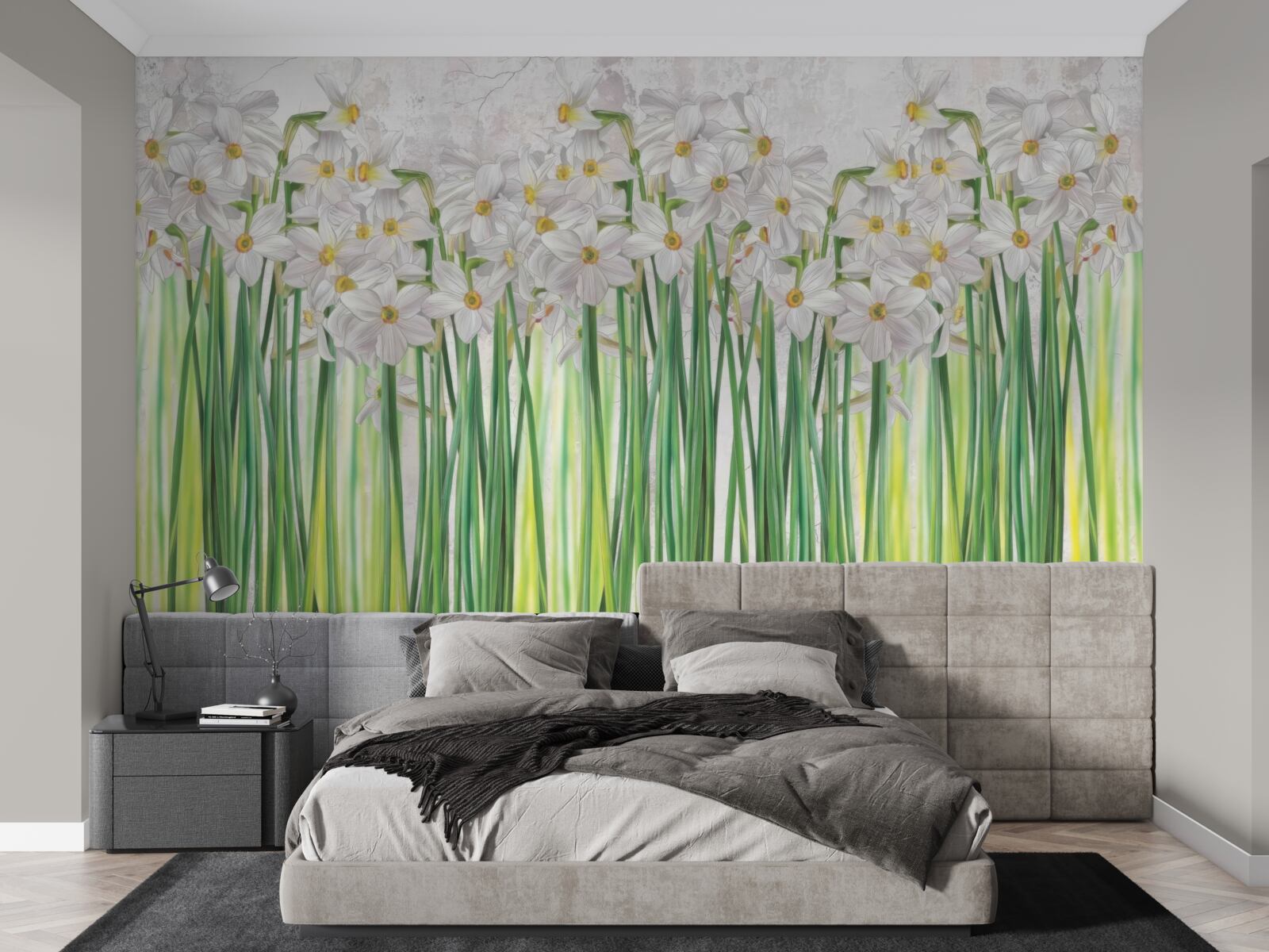 Fototapeta kwiaty żonkili są białe