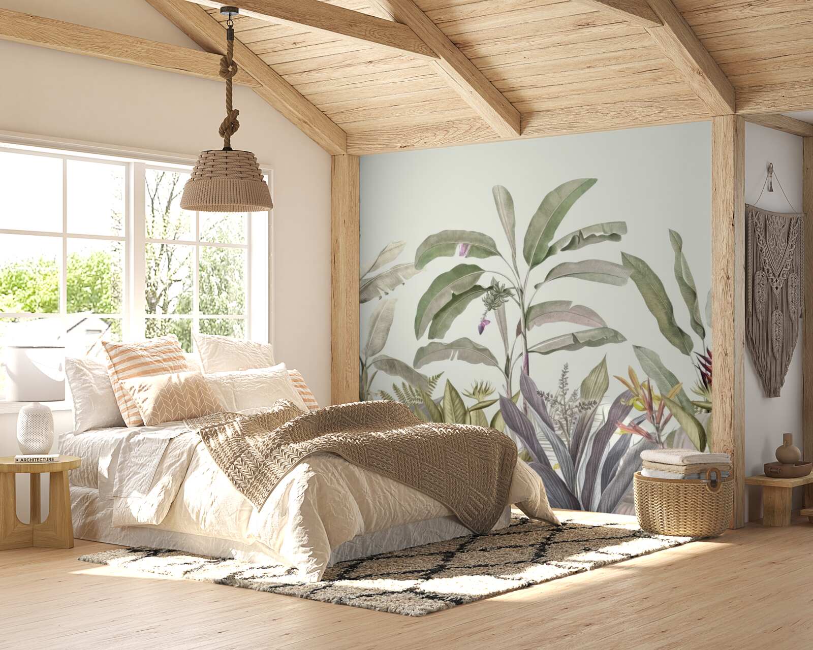 Fototapeta rzadko ukształtowane rośliny i liście