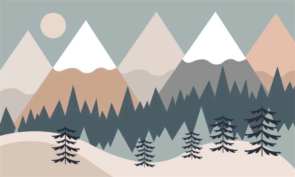 Fototapeta Światło księżyca nad górami