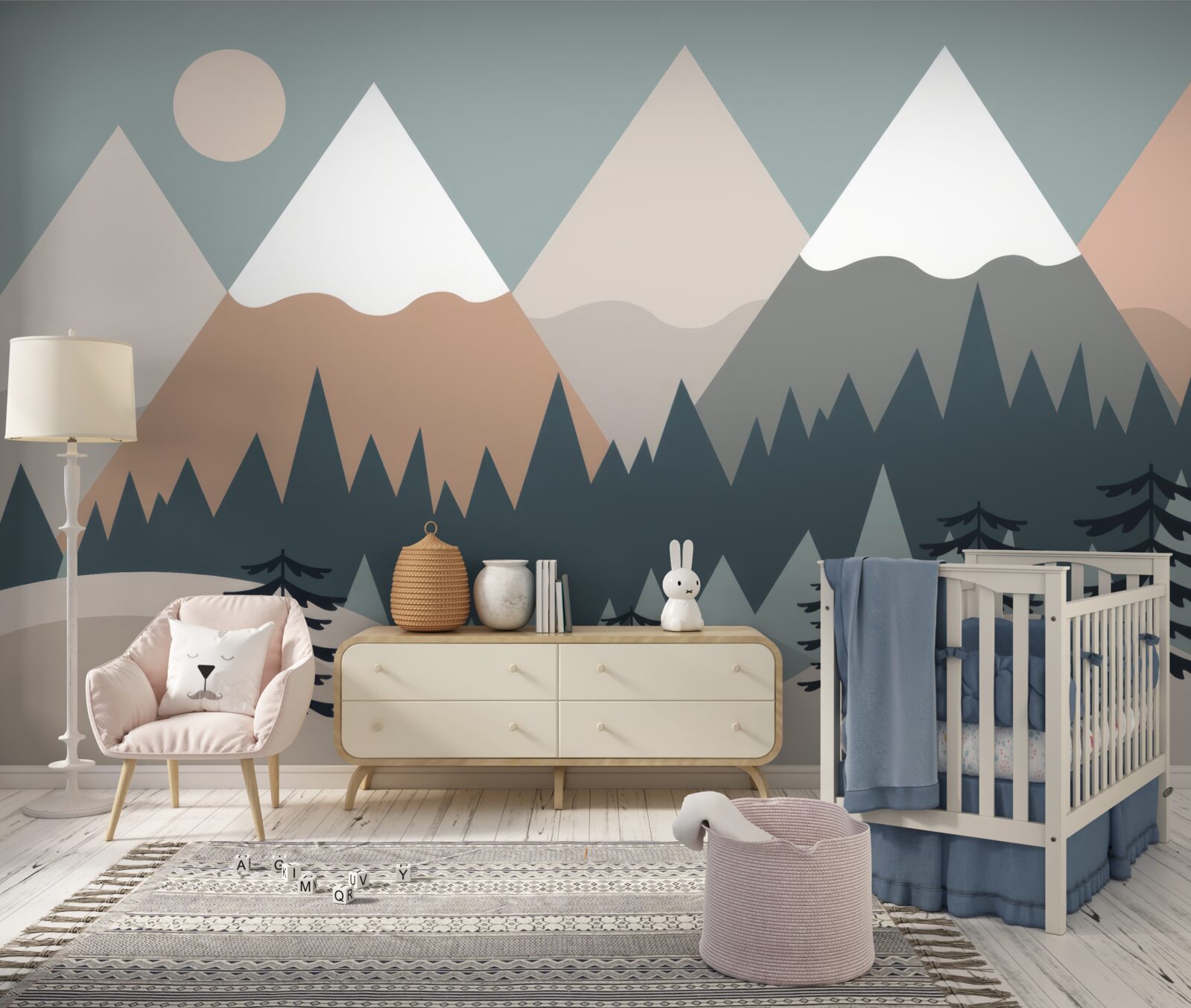 Fototapeta Światło księżyca nad górami