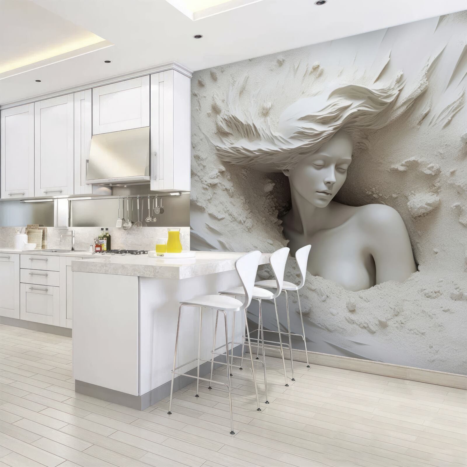 Fototapeta młoda dama ze swobodnie opadającymi lokami