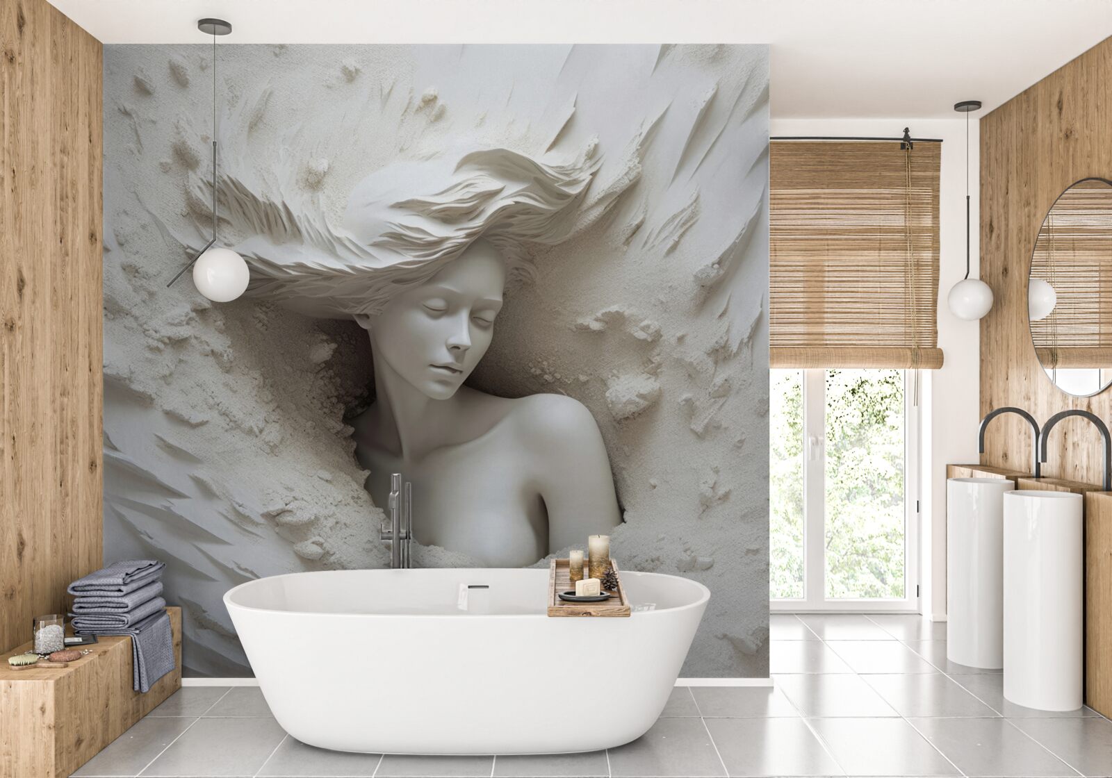 Fototapeta młoda dama ze swobodnie opadającymi lokami