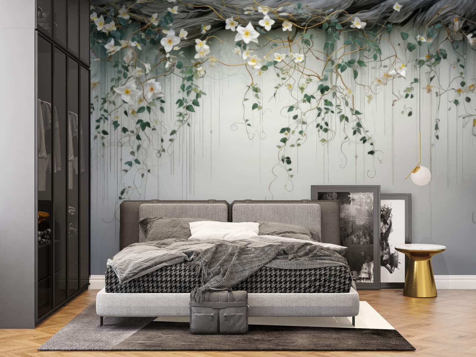 Fototapeta gałęzie z białymi kwiatami