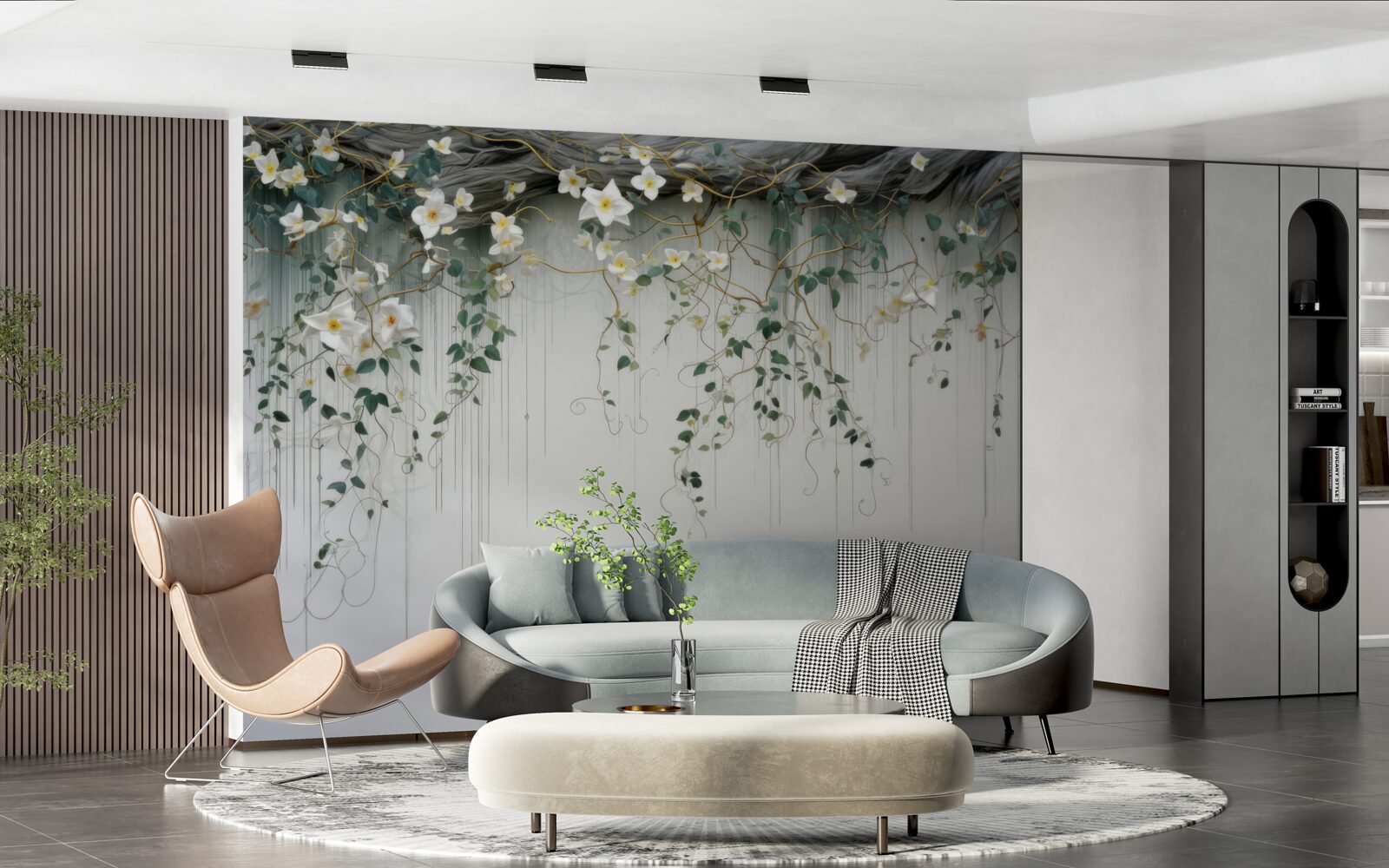 Fototapeta gałęzie z białymi kwiatami