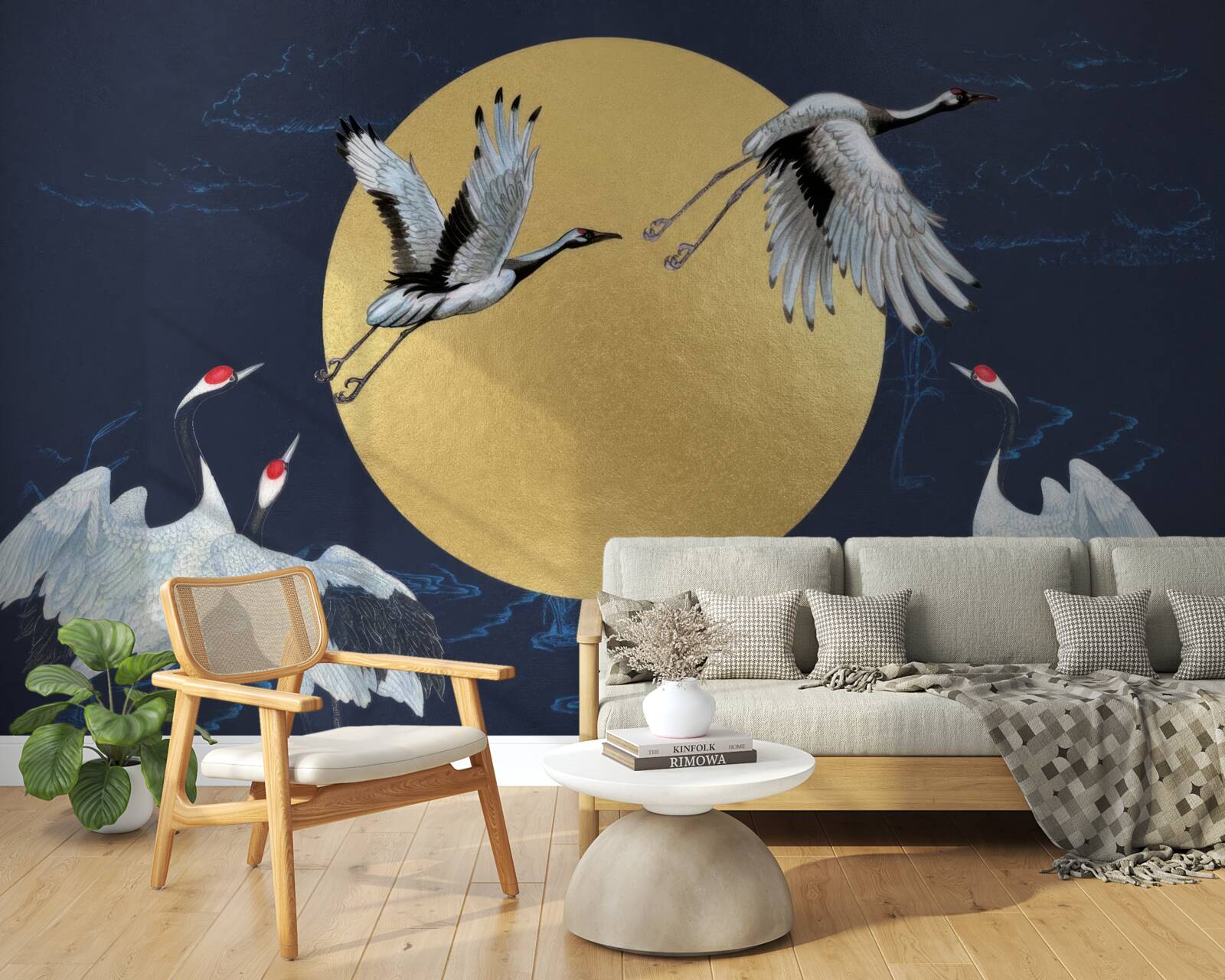 Fototapeta lot białych ptaków