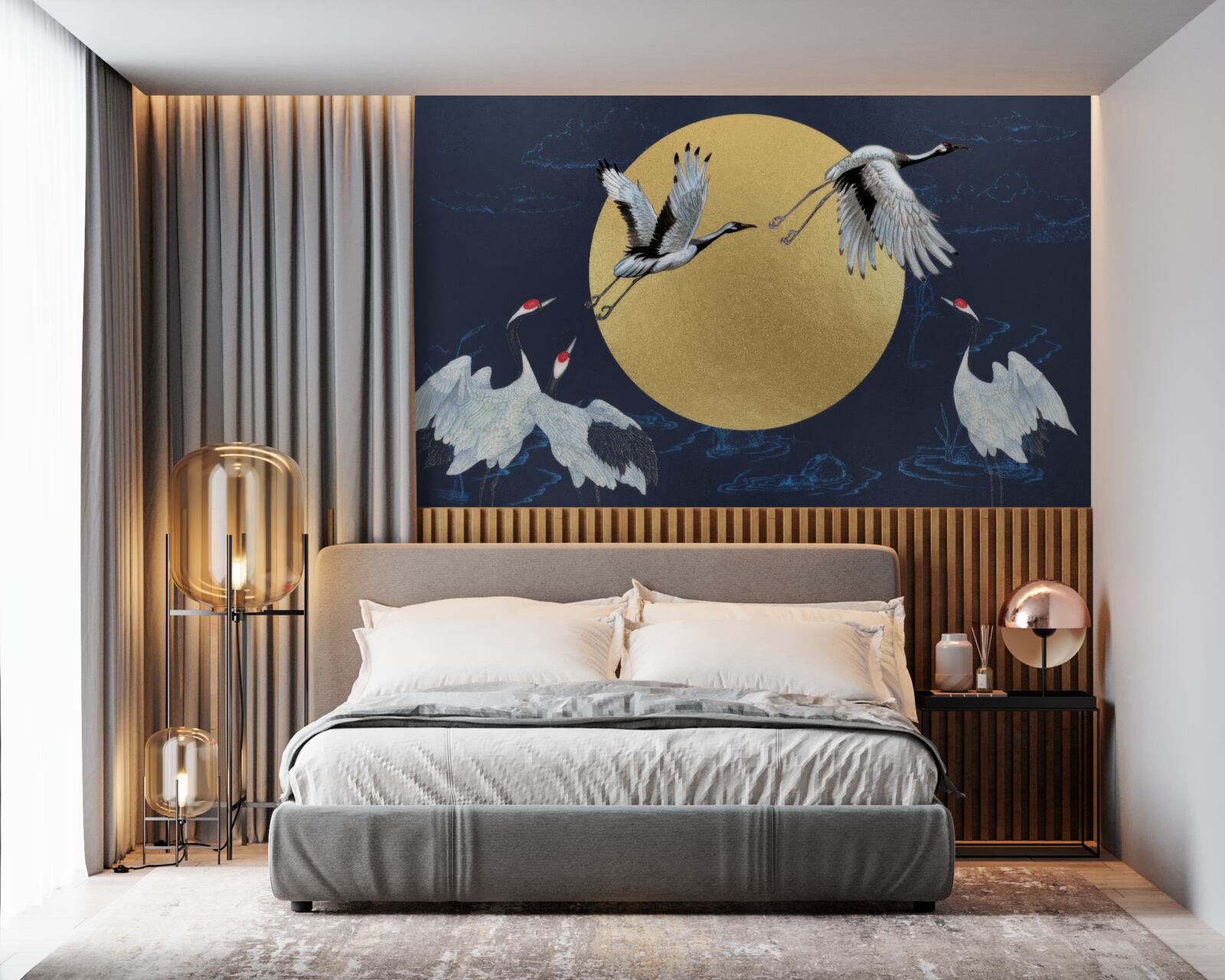 Fototapeta lot białych ptaków