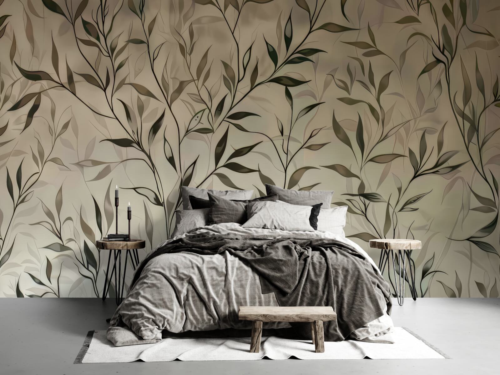 Fototapeta gałęzie z cienkimi liśćmi