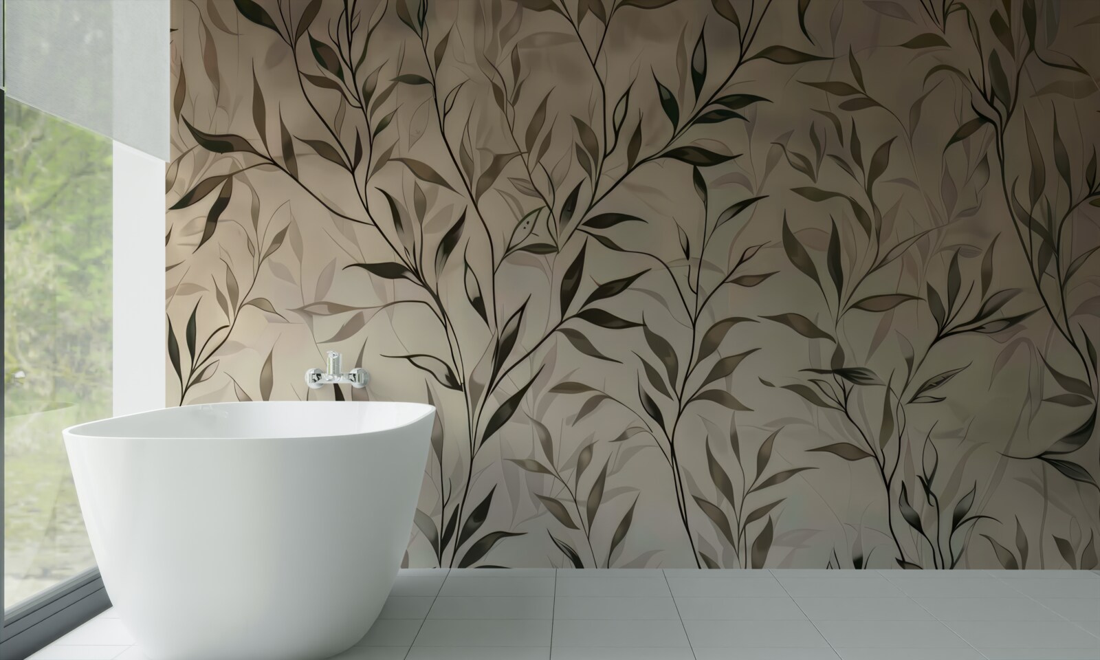 Fototapeta gałęzie z cienkimi liśćmi