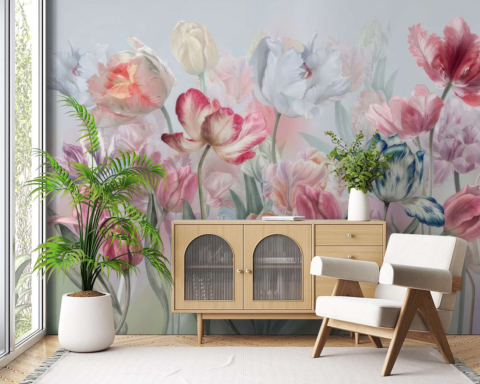 Fototapeta różnorodność pięknych kwiatów