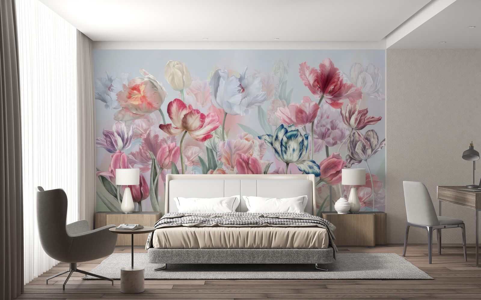 Fototapeta różnorodność pięknych kwiatów