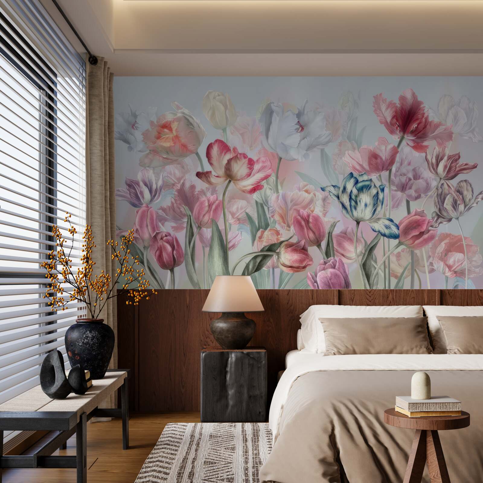 Fototapeta różnorodność pięknych kwiatów