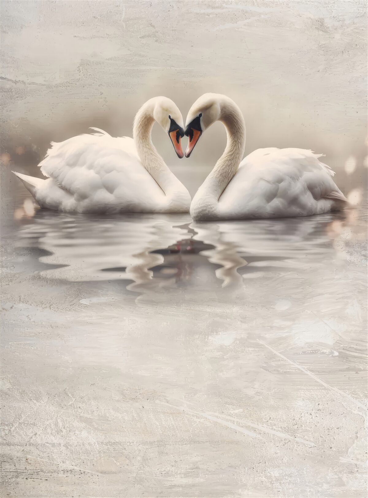 Fototapeta para śnieżnobiałych łabędzi