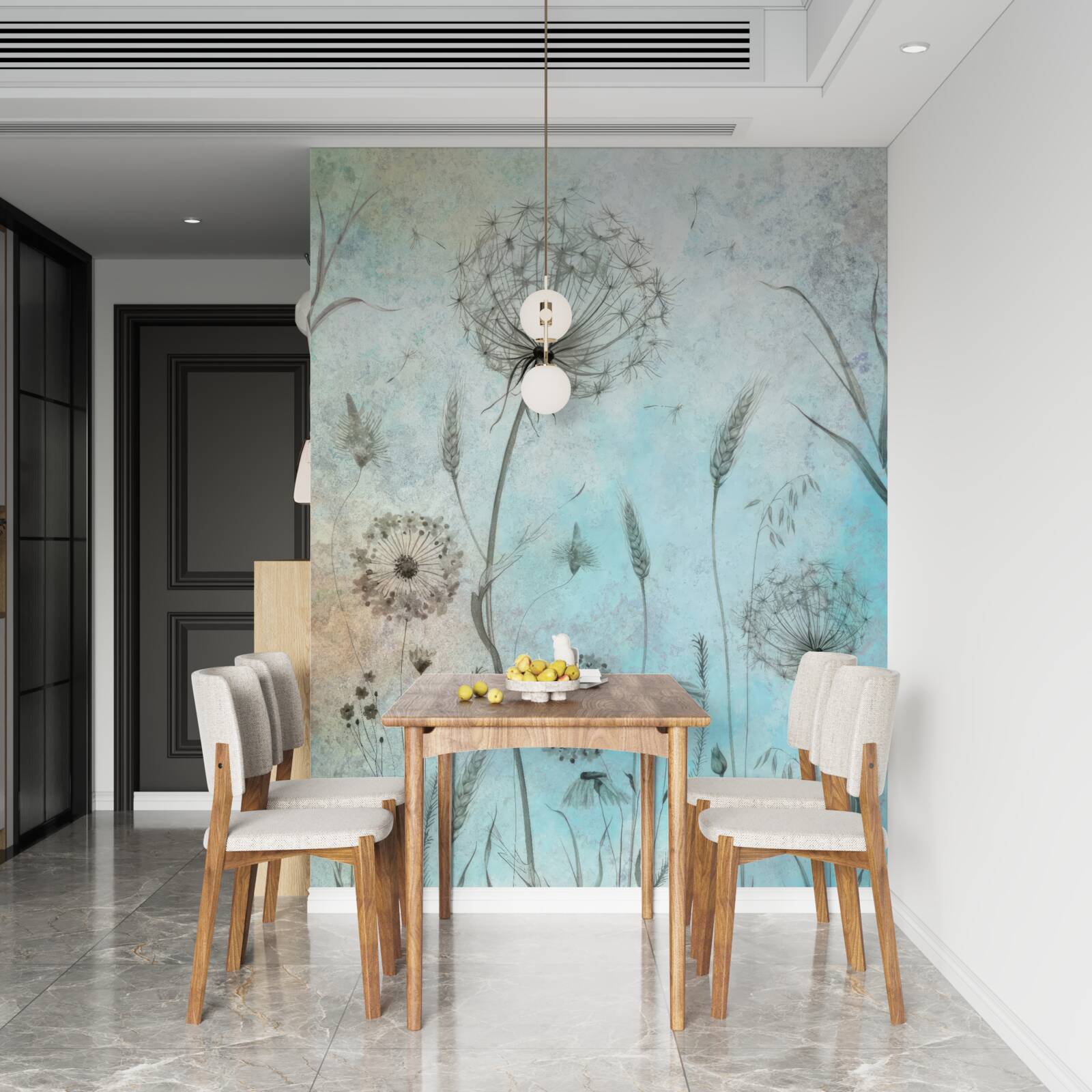 Fototapeta pszenica i mniszek lekarski