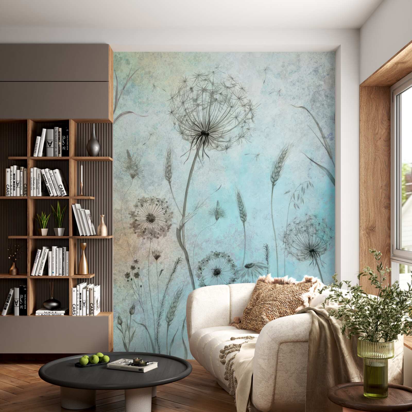 Fototapeta pszenica i mniszek lekarski