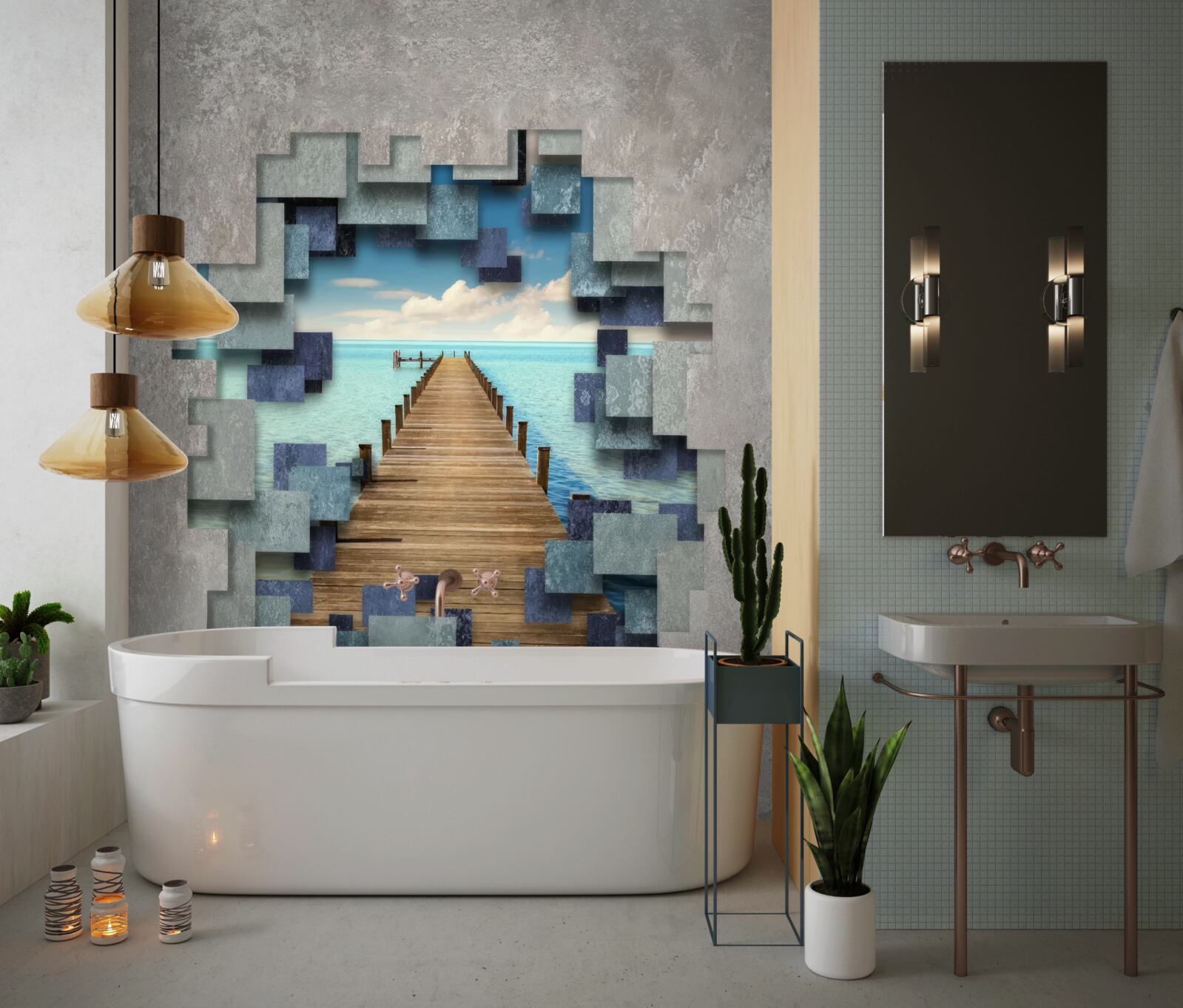 Fototapeta widok na most i ocean