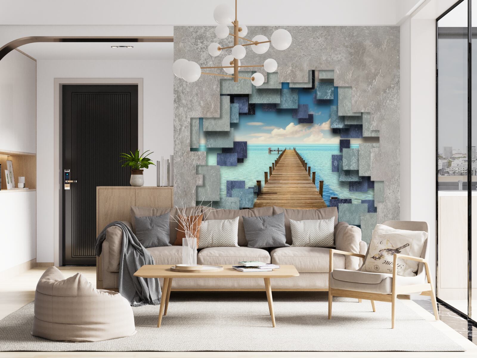 Fototapeta widok na most i ocean