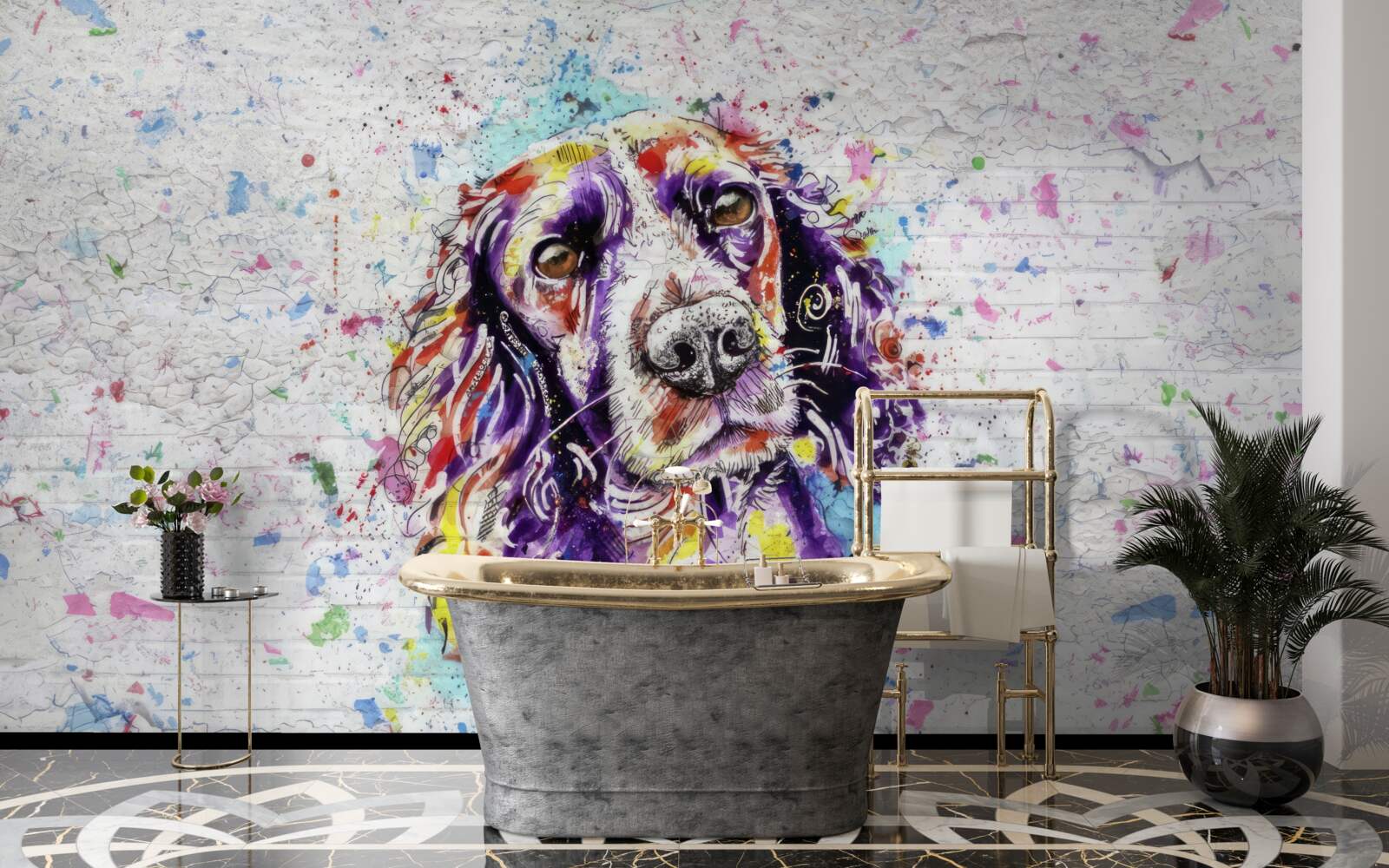 Fototapeta pies pop-artu