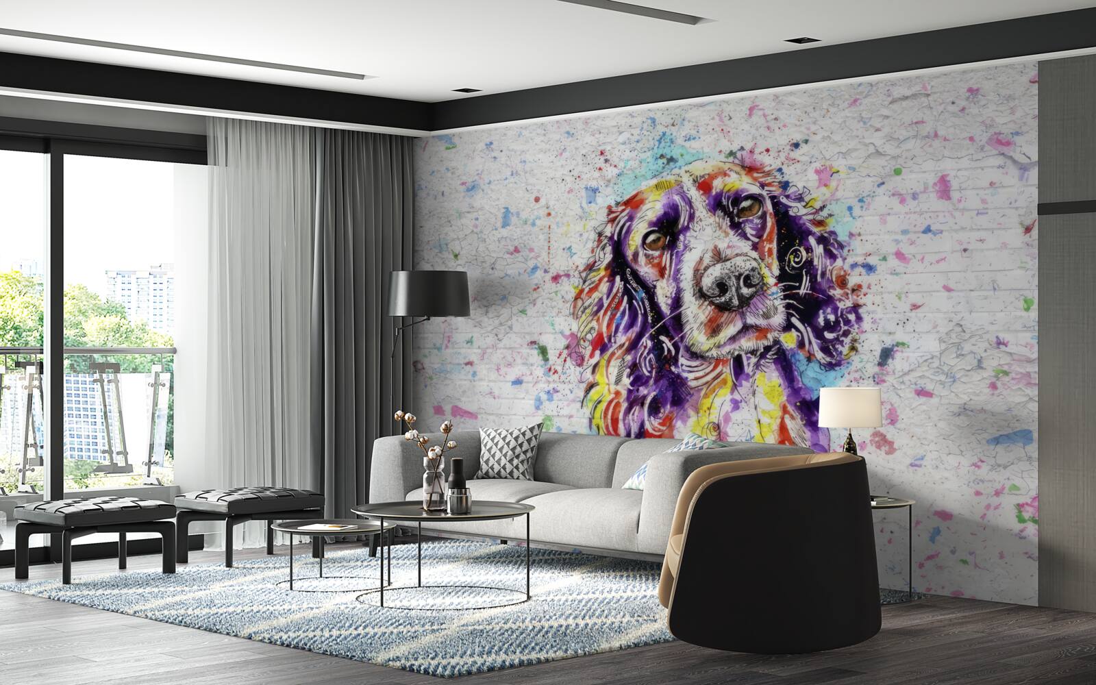 Fototapeta pies pop-artu