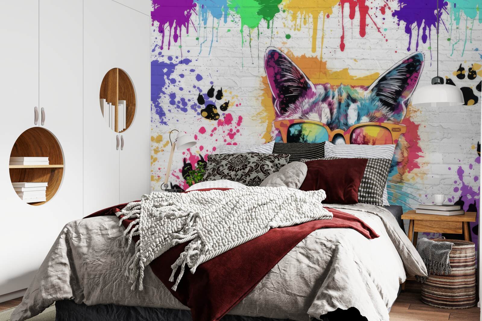 Fototapeta kot w okularach