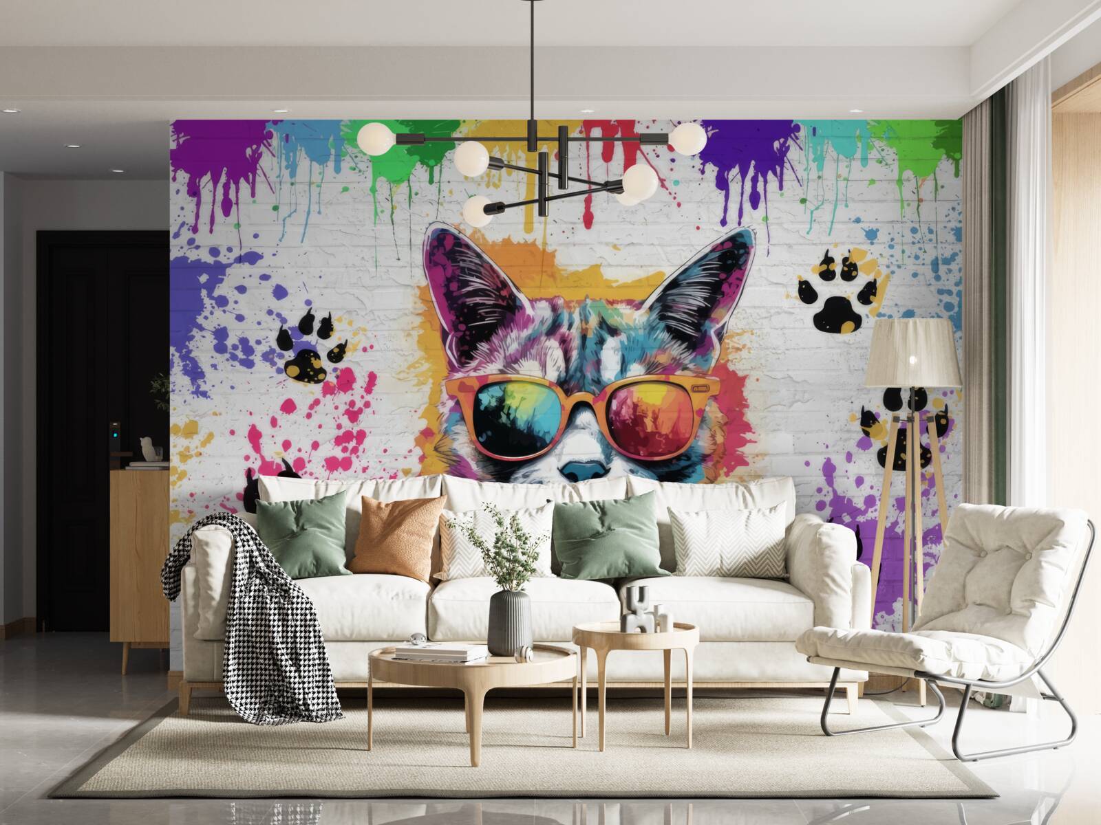 Fototapeta kot w okularach