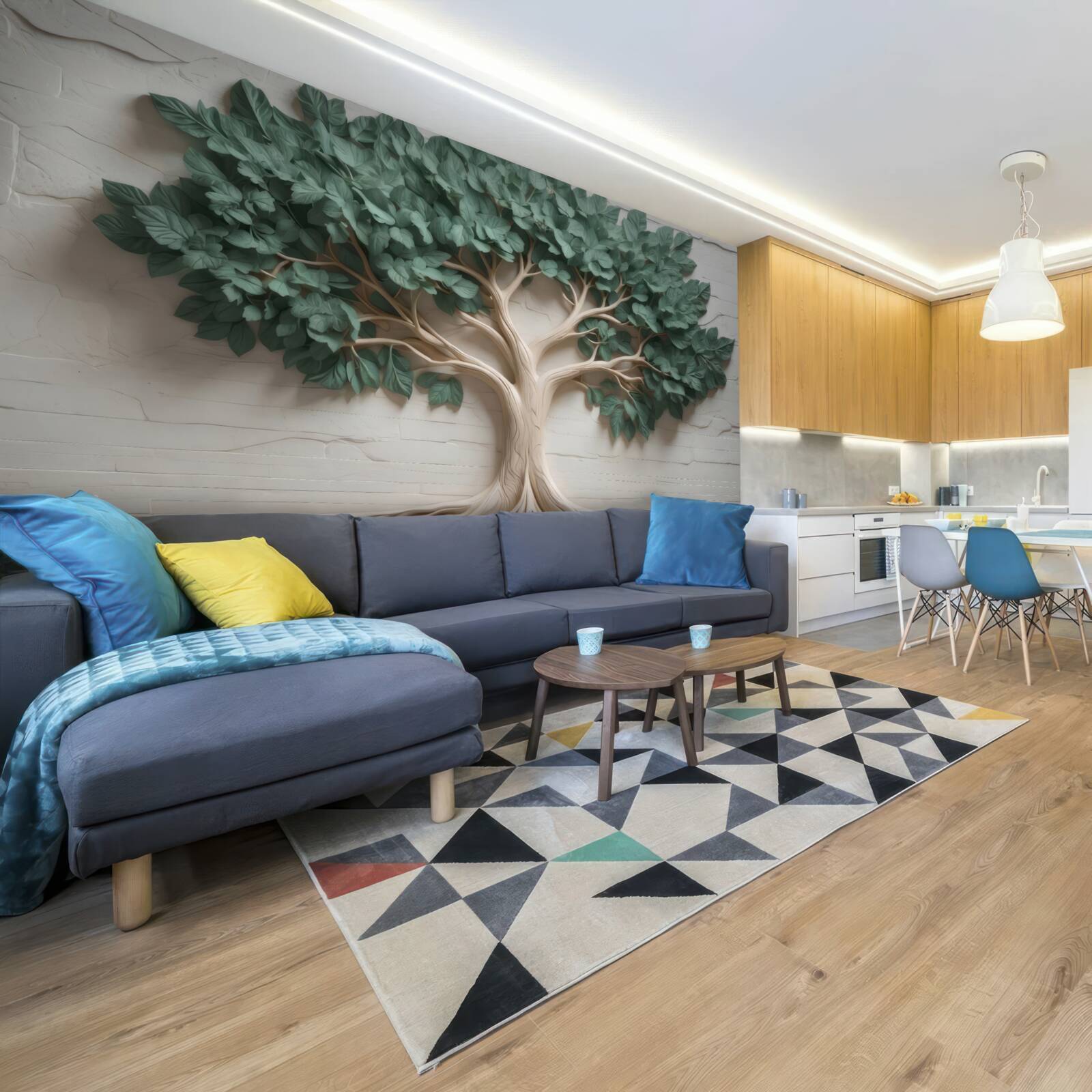 Fototapeta drzewo o gęstych zielonych liściach