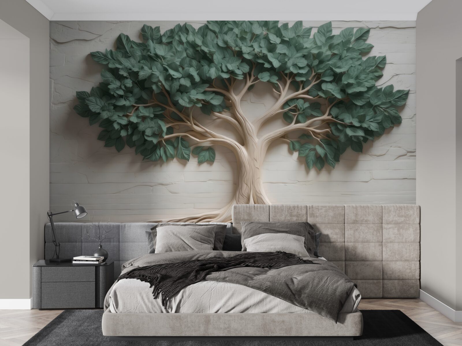 Fototapeta drzewo o gęstych zielonych liściach