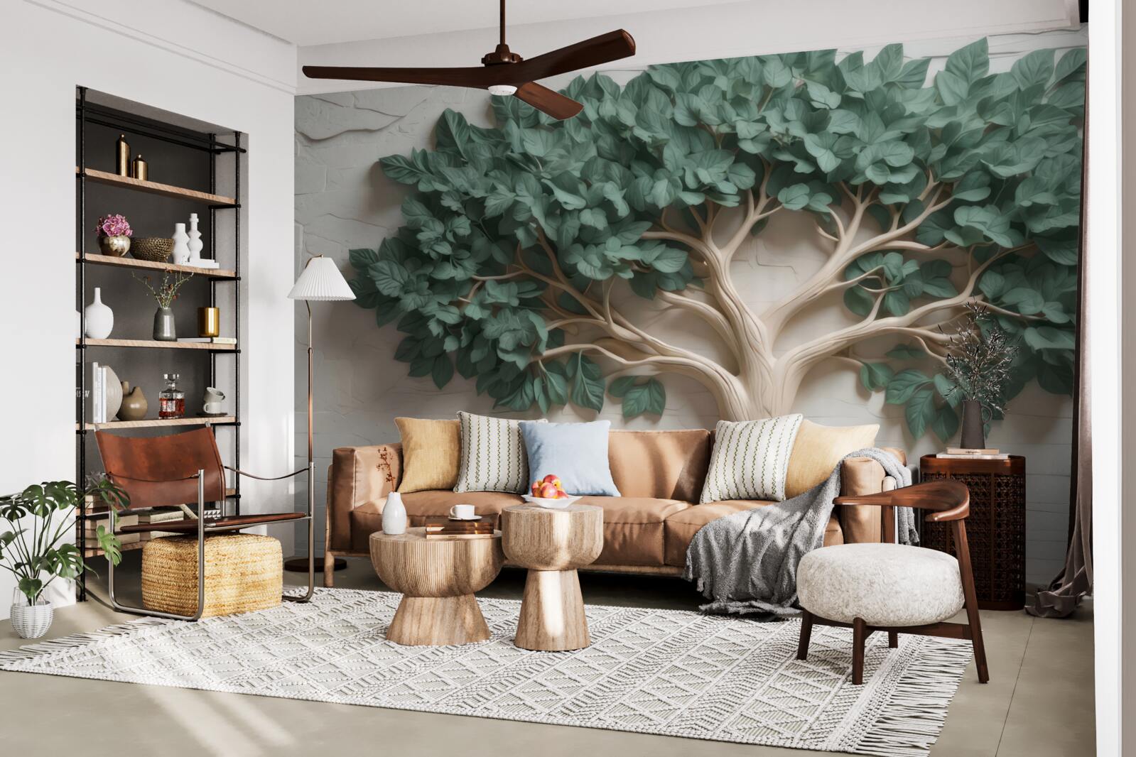 Fototapeta drzewo o gęstych zielonych liściach