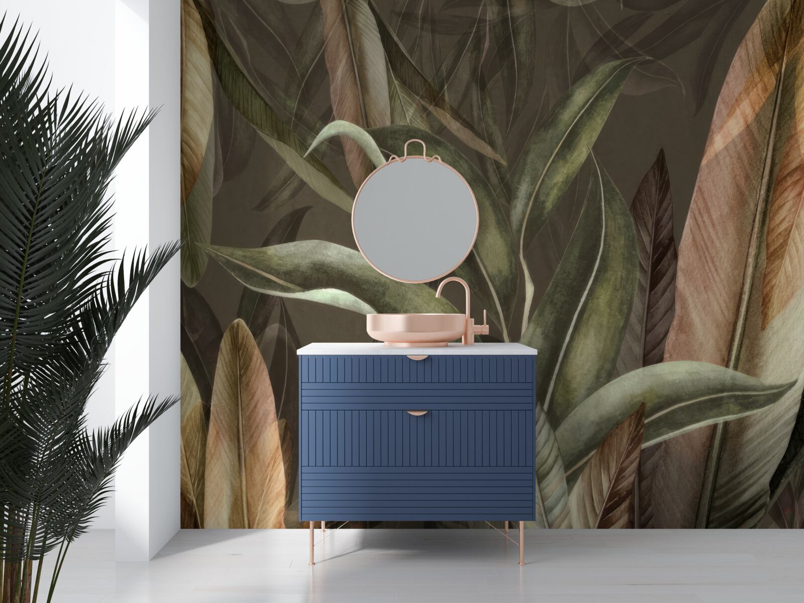 Fototapeta liście w odcieniach brązu i zieleni