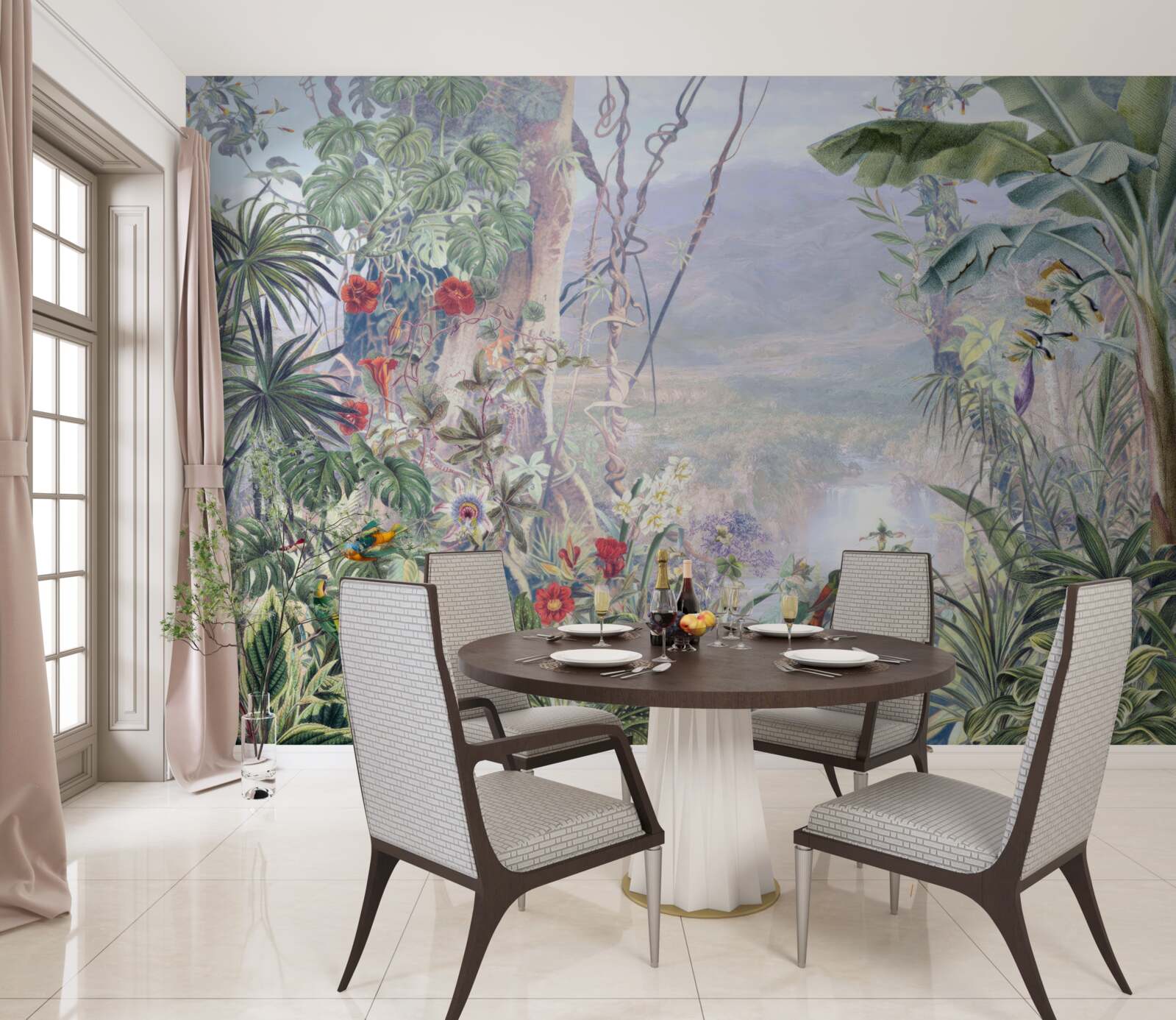 Fototapeta pierzaści mieszkańcy dżungli