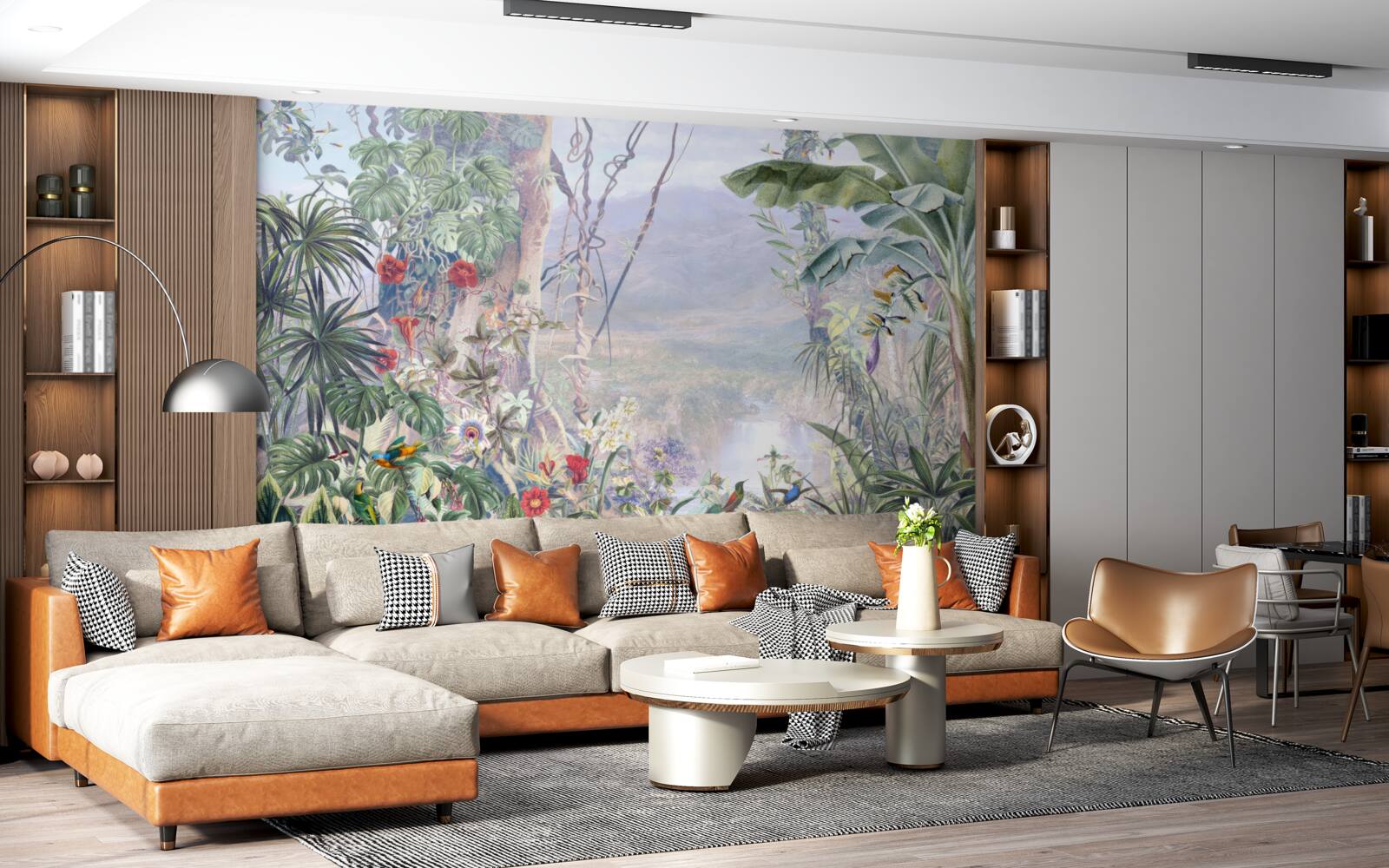 Fototapeta pierzaści mieszkańcy dżungli