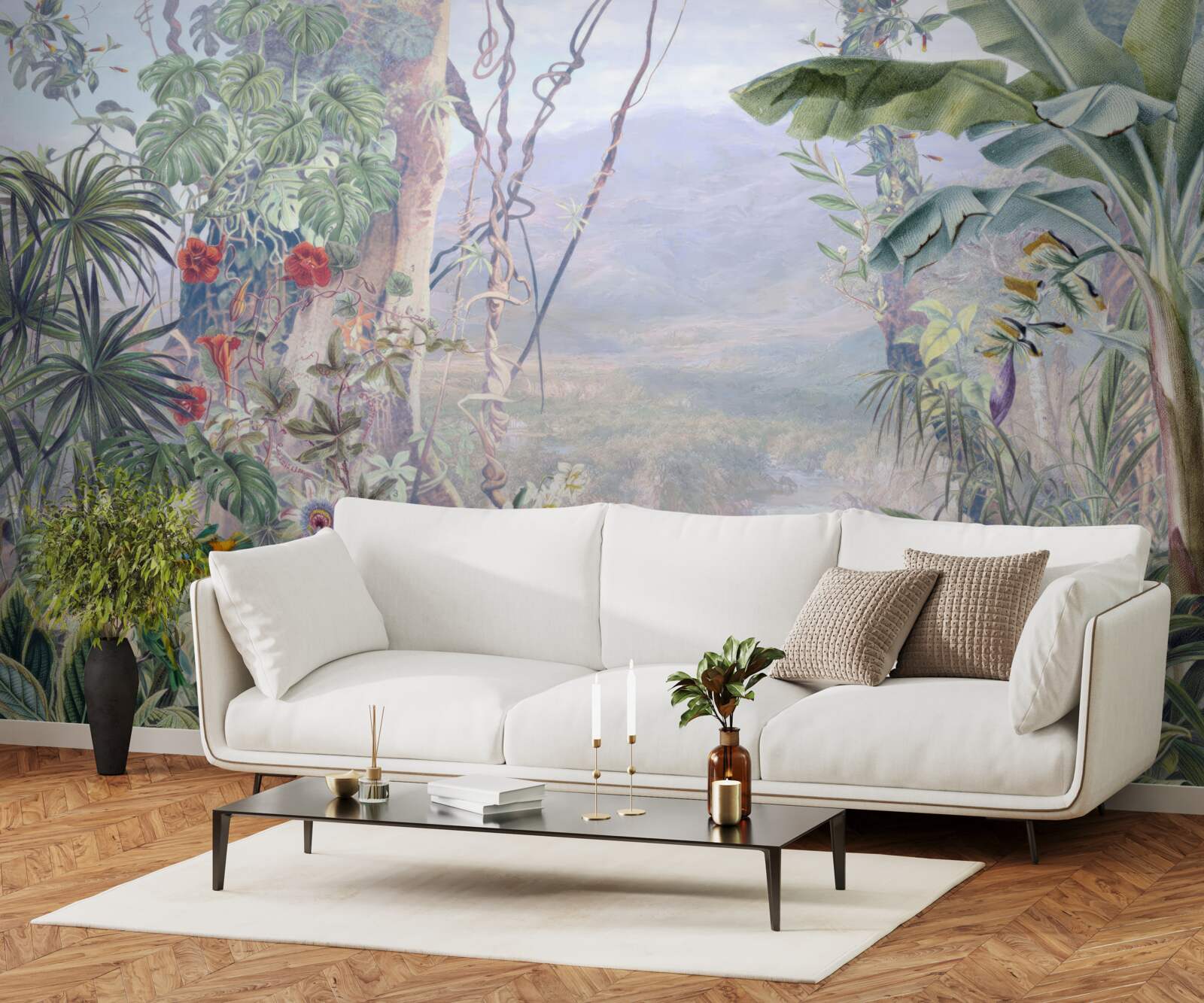 Fototapeta pierzaści mieszkańcy dżungli