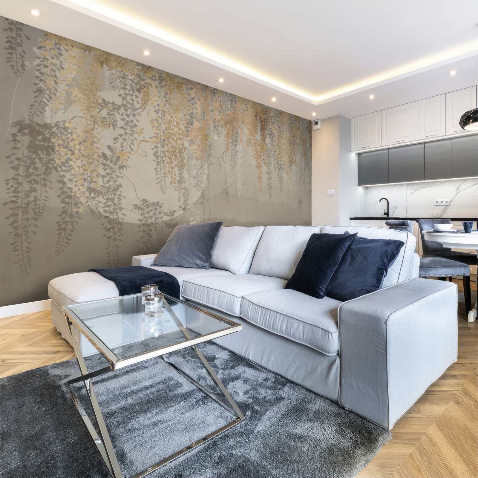 Fototapeta cienkie rośliny sięgające w dół