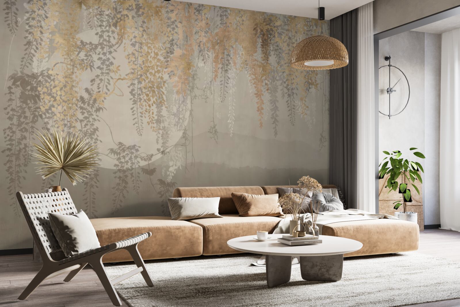 Fototapeta cienkie rośliny sięgające w dół