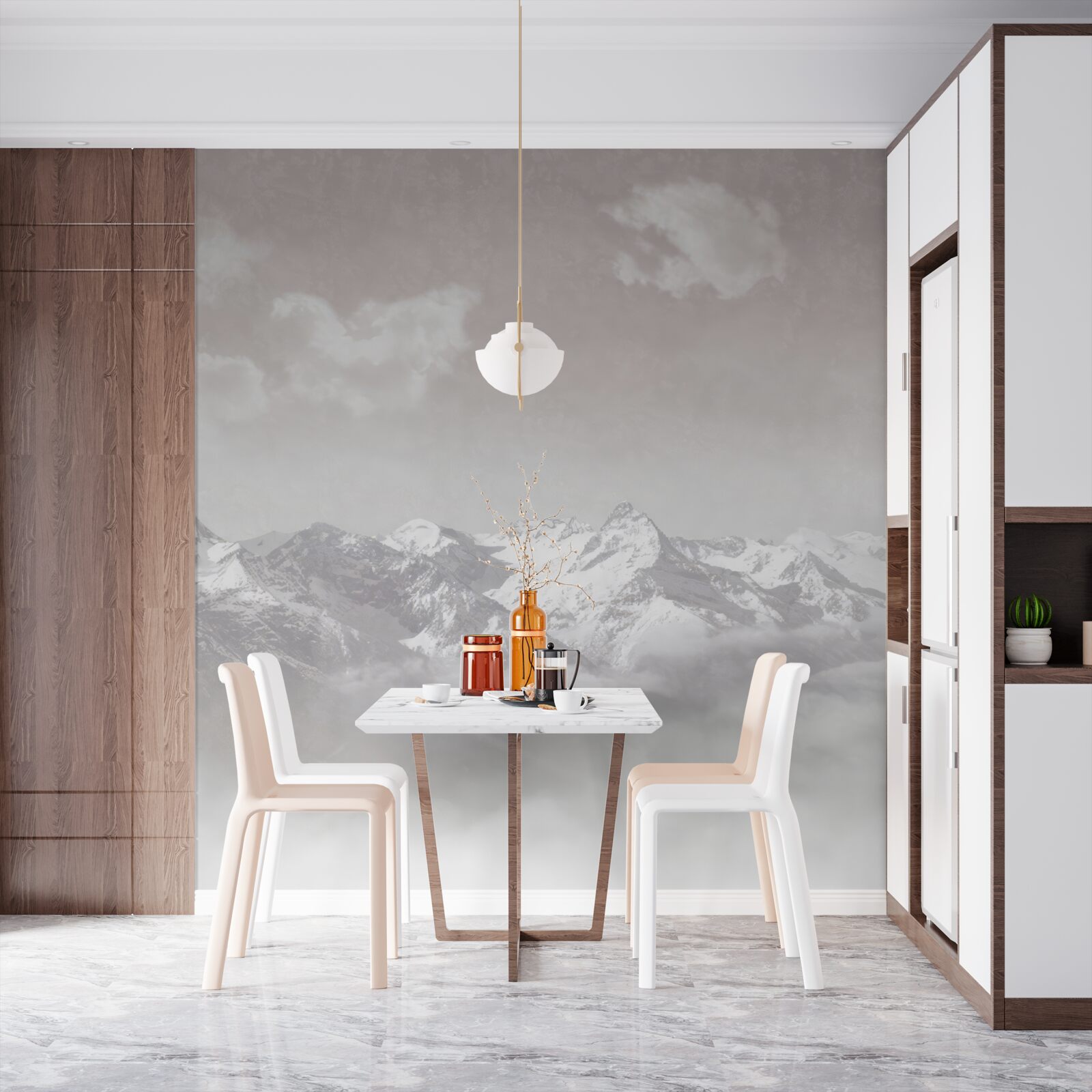 Fototapeta mgliste góry