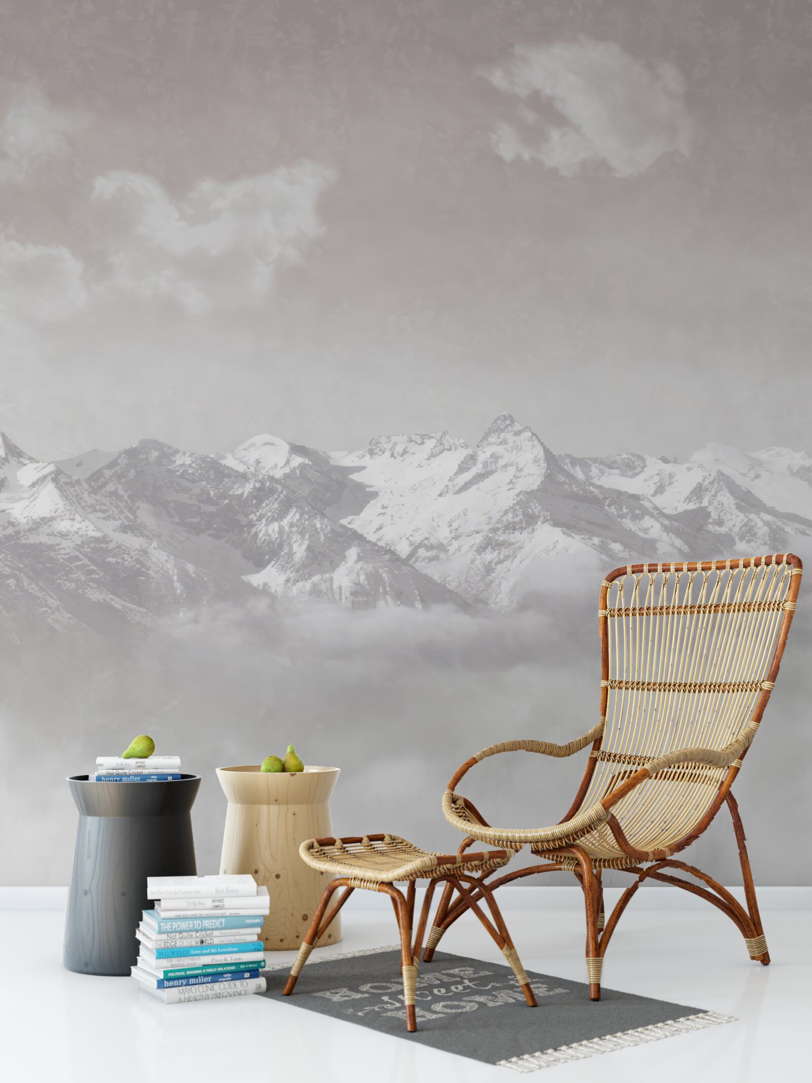 Fototapeta mgliste góry