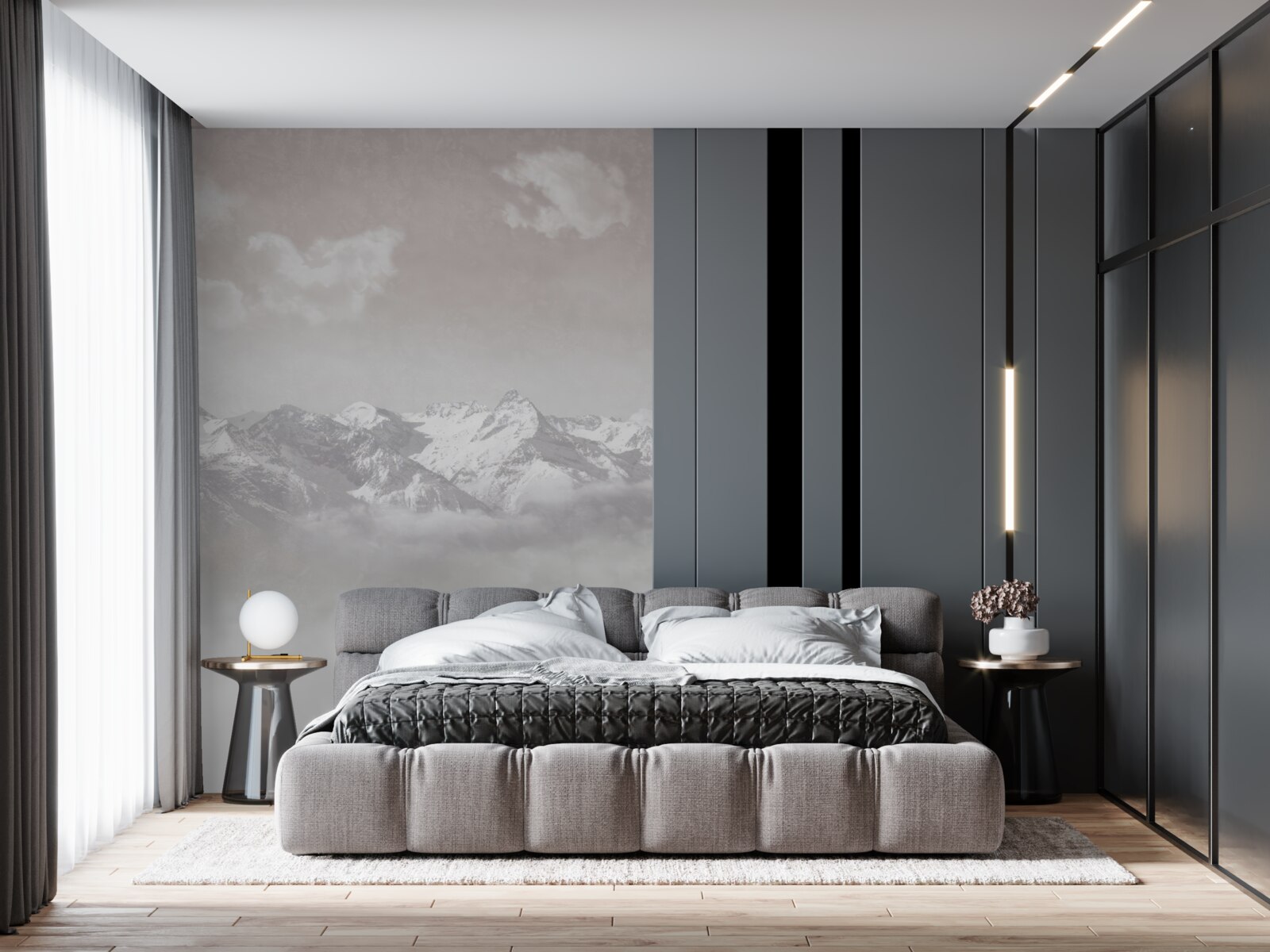 Fototapeta mgliste góry