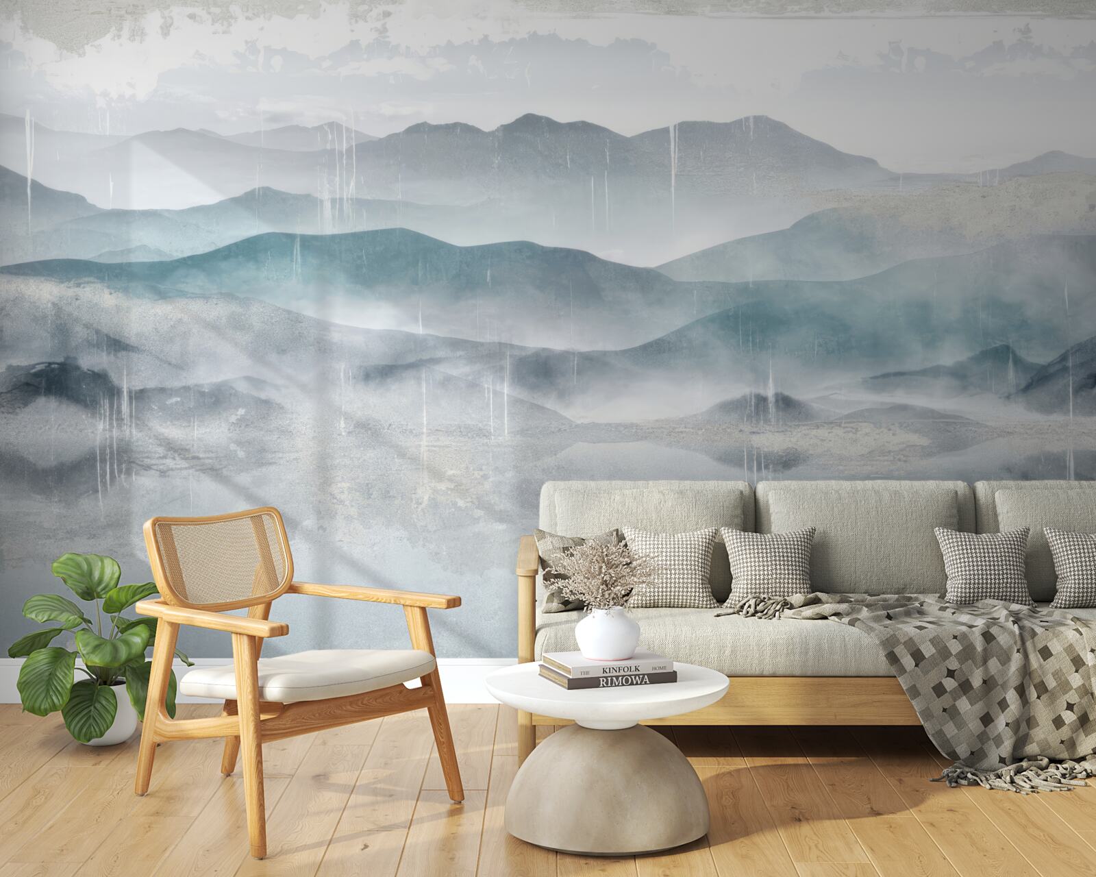 Fototapeta zamazane kontury gór