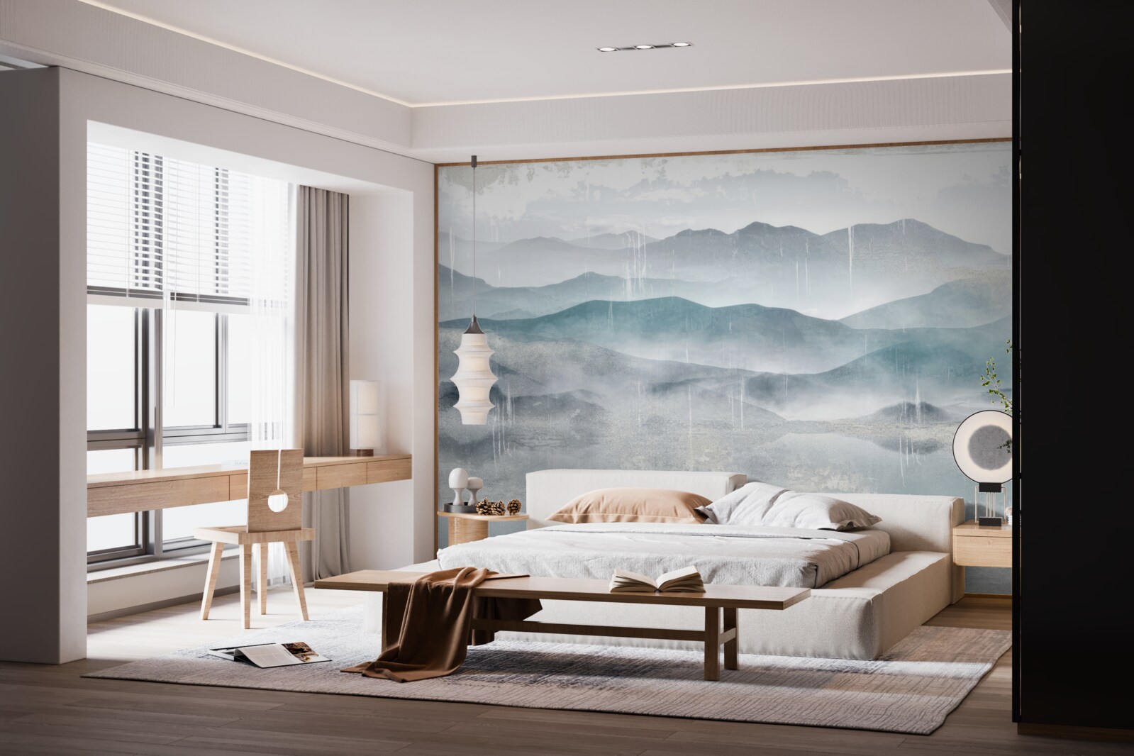 Fototapeta zamazane kontury gór