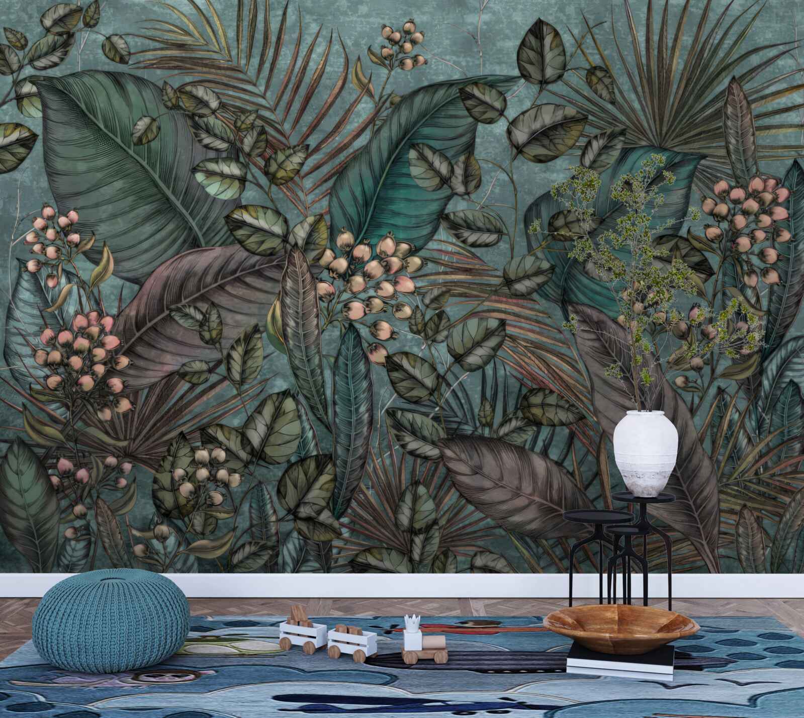 Fototapeta tło ciemnych liści