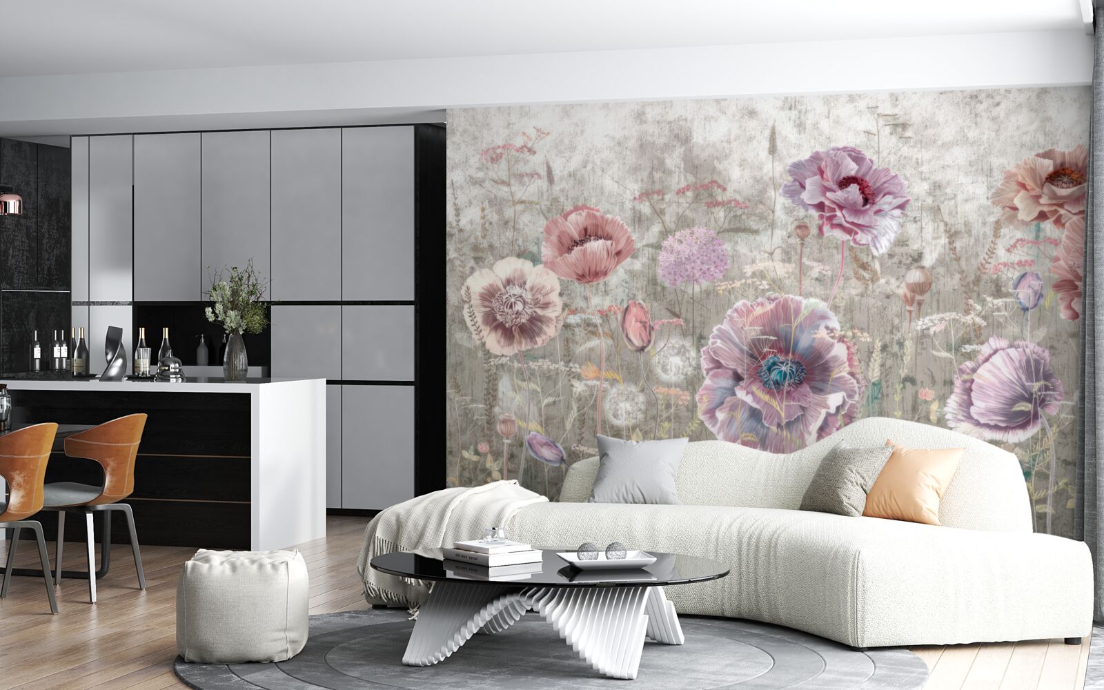 Fototapeta maki wszystkich kolorów na łące