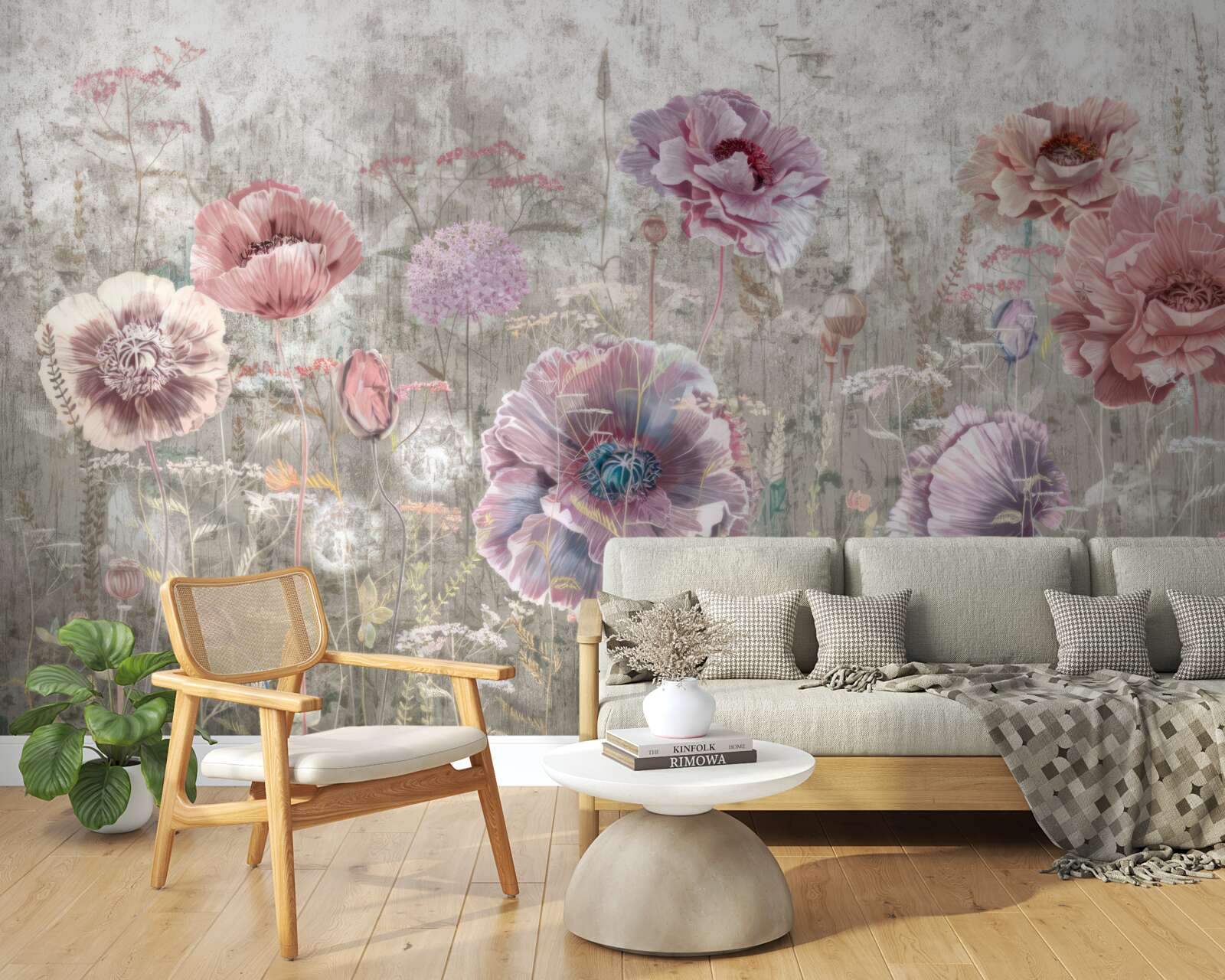 Fototapeta maki wszystkich kolorów na łące