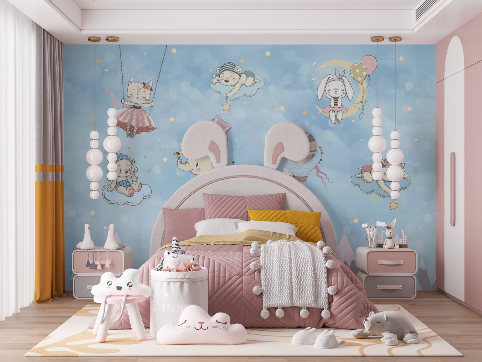 Fototapeta zwierzęta bawią się na niebie