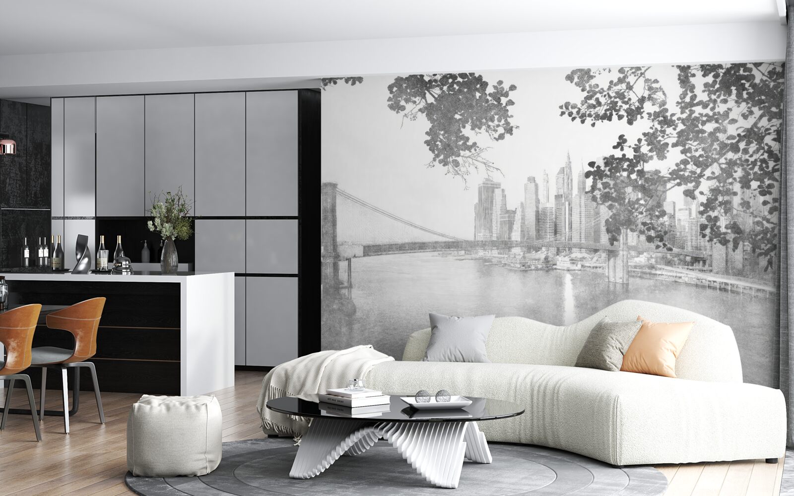 Fototapeta czarno-biały nowy jork