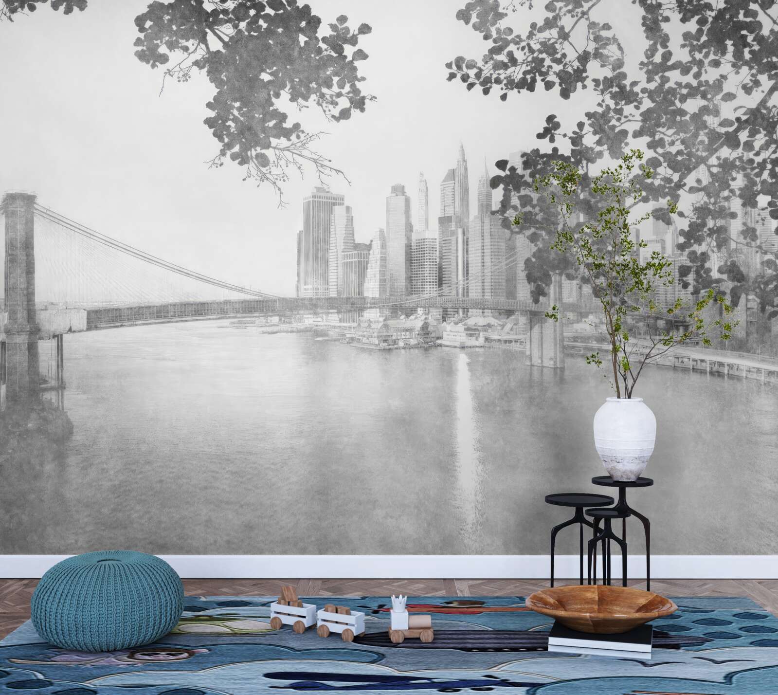 Fototapeta czarno-biały nowy jork