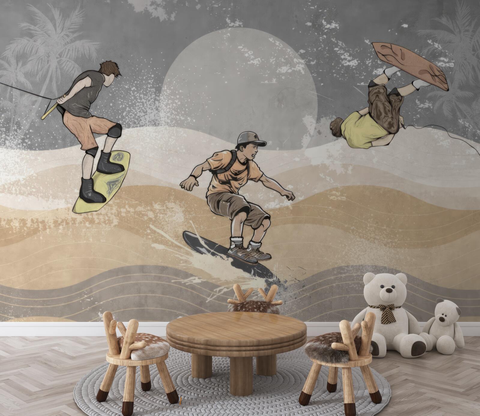 Fototapeta snowboardziści dobrze się bawią