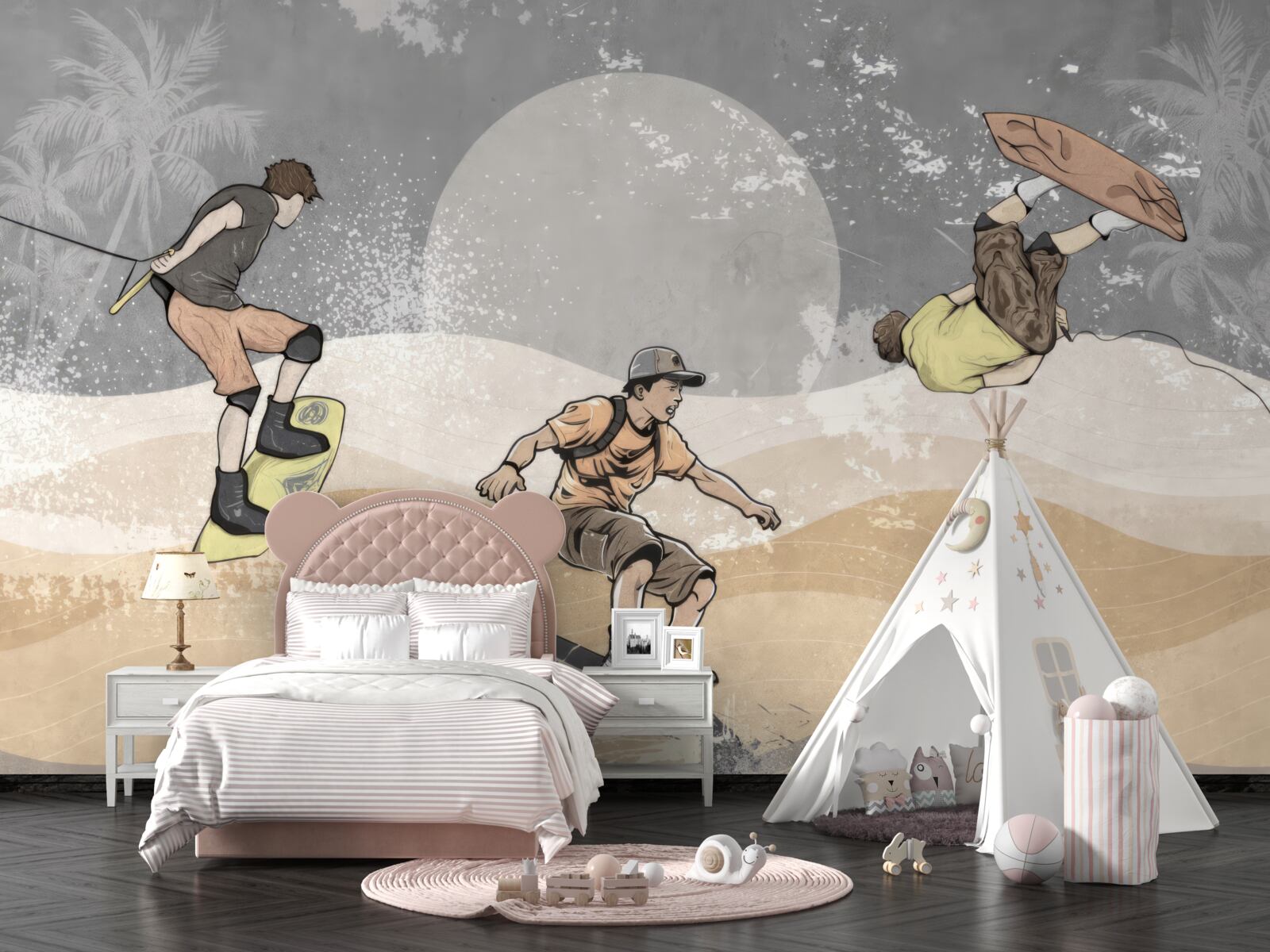 Fototapeta snowboardziści dobrze się bawią