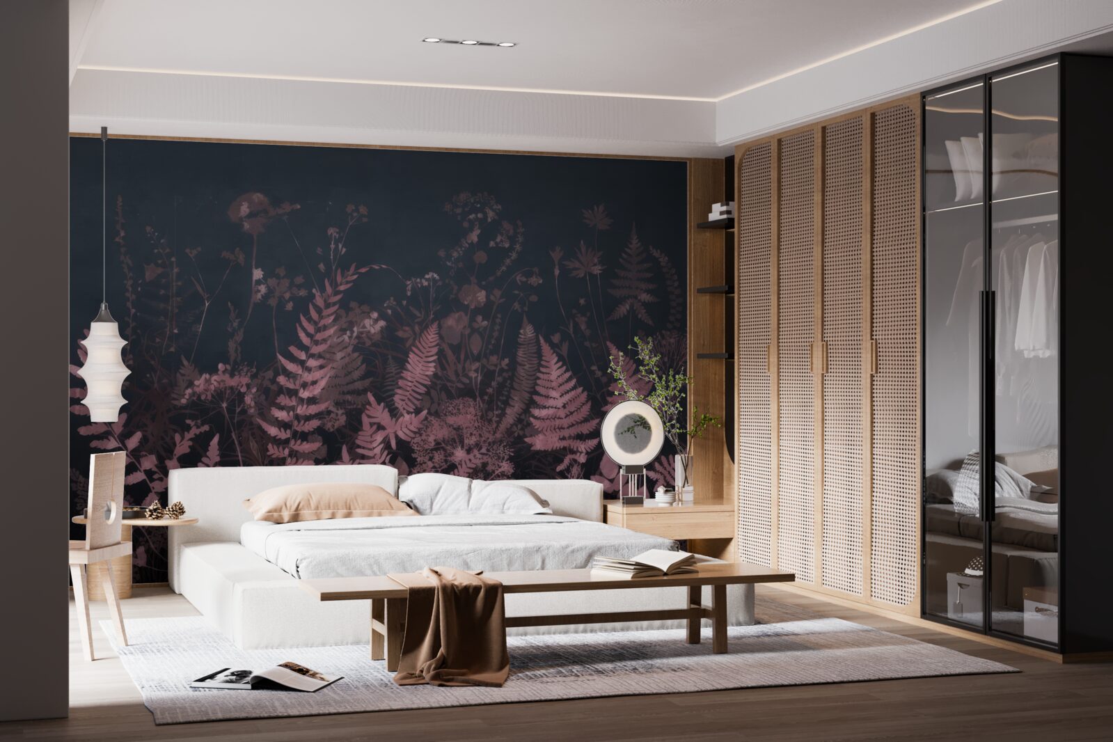 Fototapeta podwodna fioletowa paproć